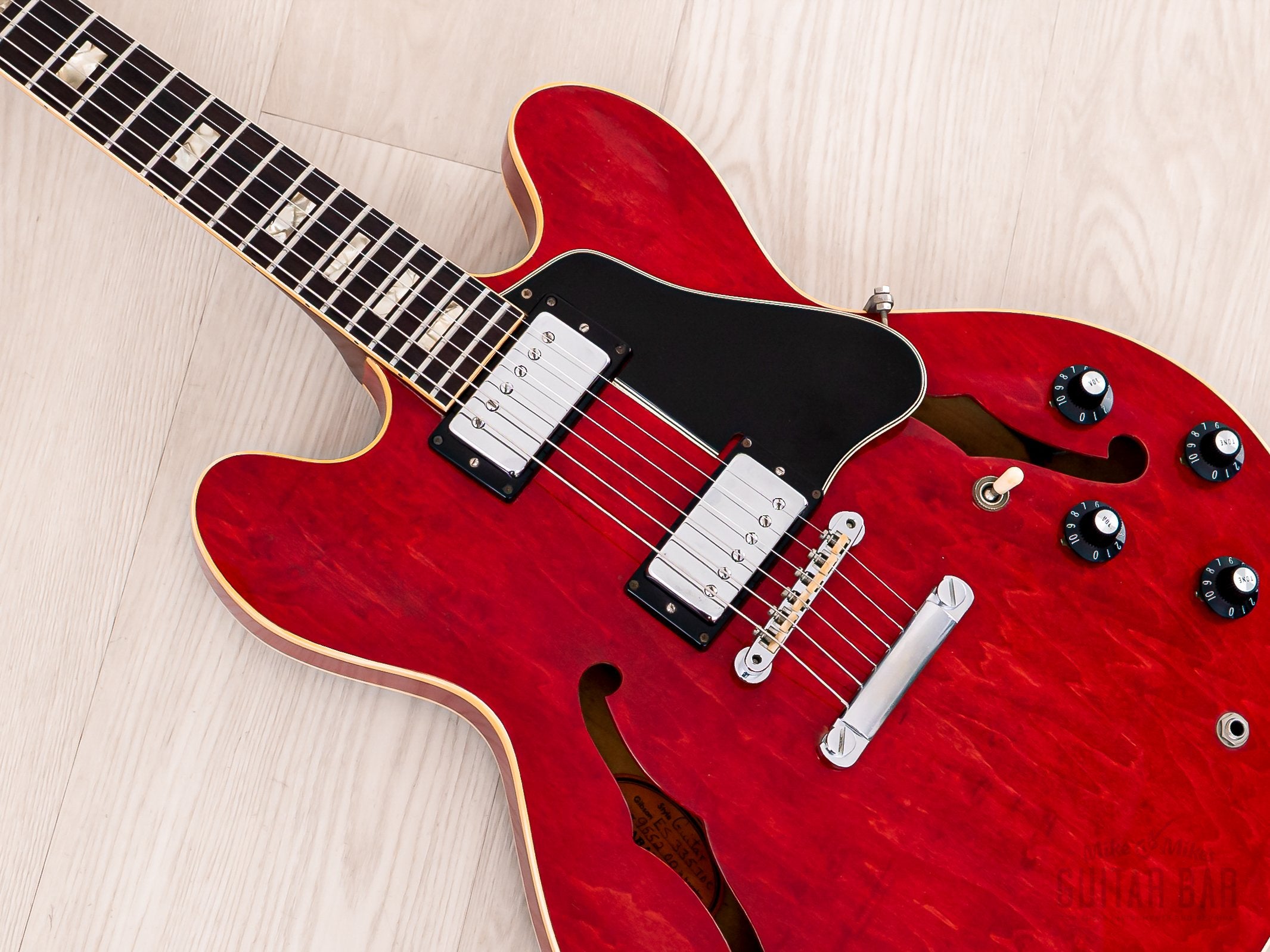 1969 Gibson ES-335 TDC Vintage Guitar Cherry, Stoptail Conversion w/ P