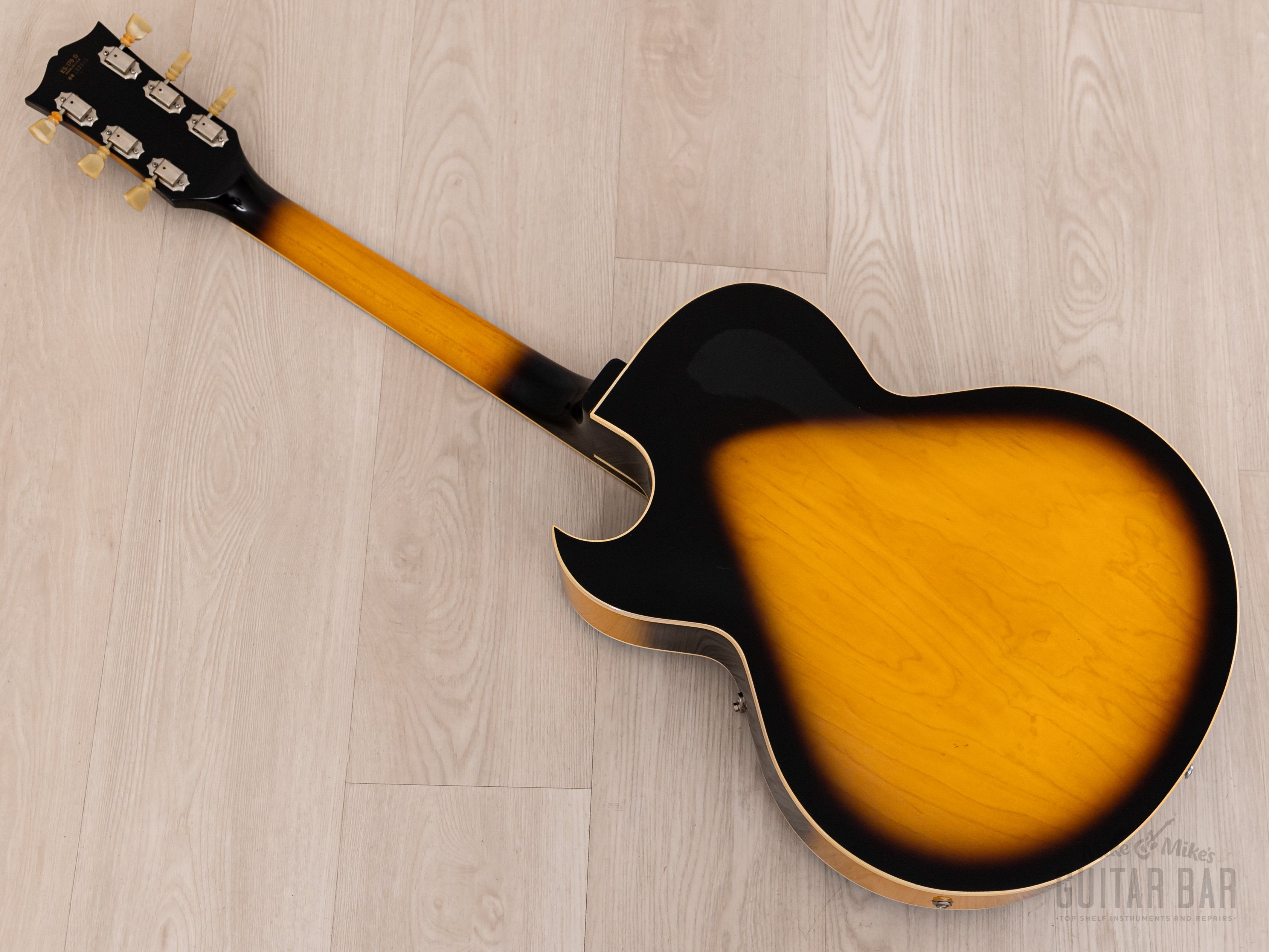 1976 Gibson ES-175 D Vintage Electric Guitar Tobacco Sunburst, Collector-Grade w/ T Tops, Case