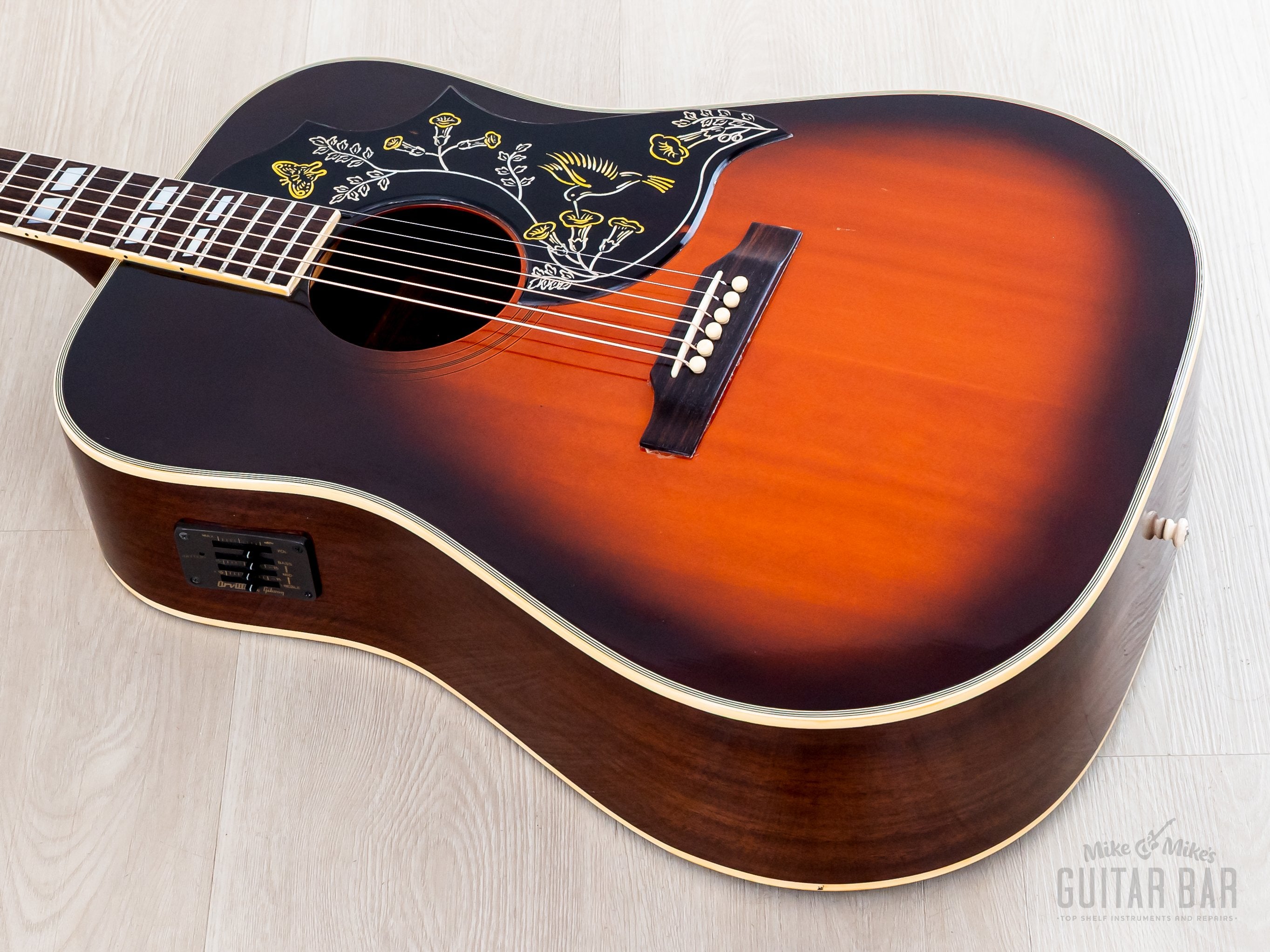 1992 Orville by Gibson Hummingbird Vintage Sunburst Dreadnought Acoust