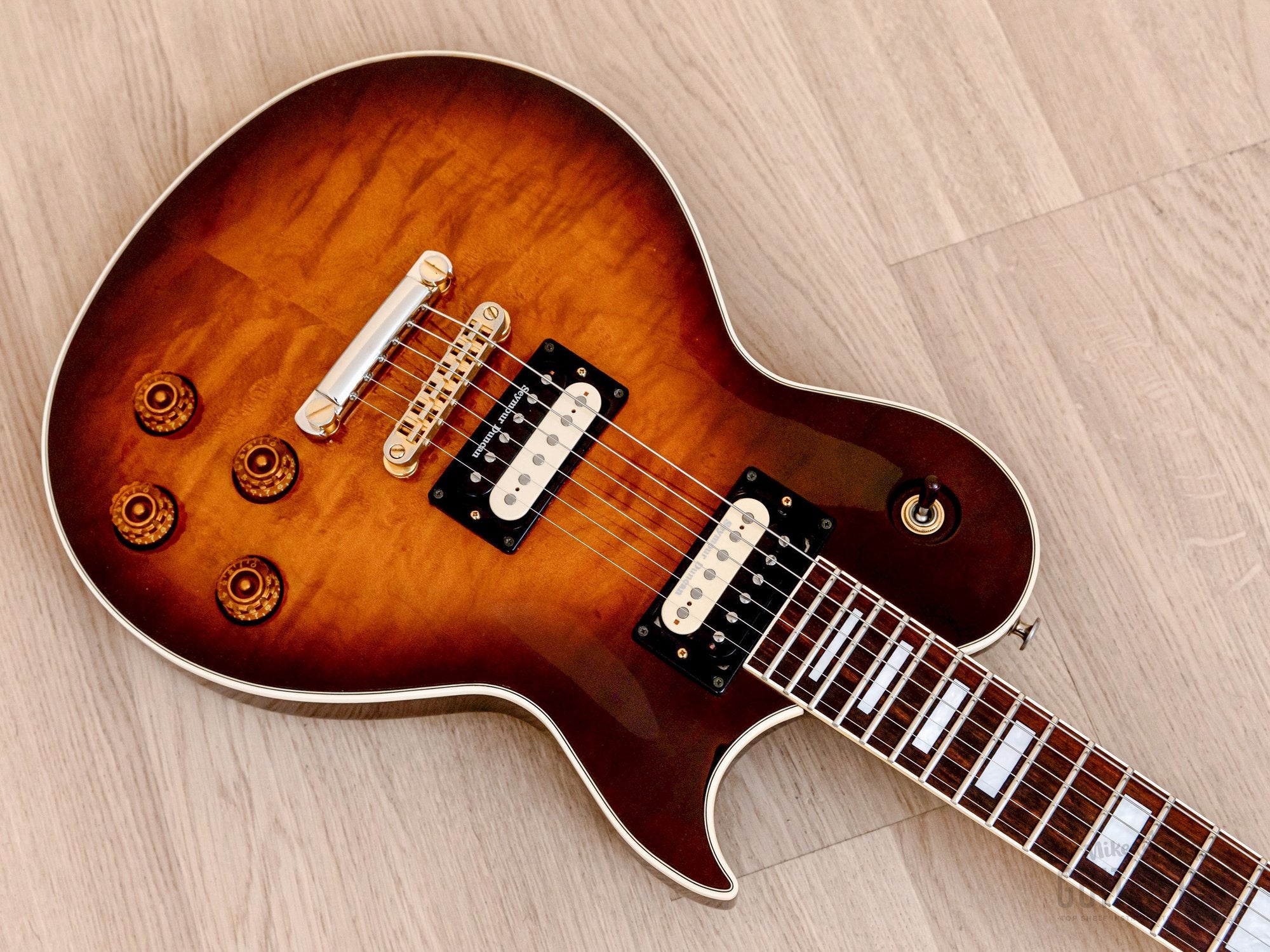 Aria Pro II PE-85R Electric Guitar Flame Top Tobacco Sunburst w/ Seymour Duncan, Japan