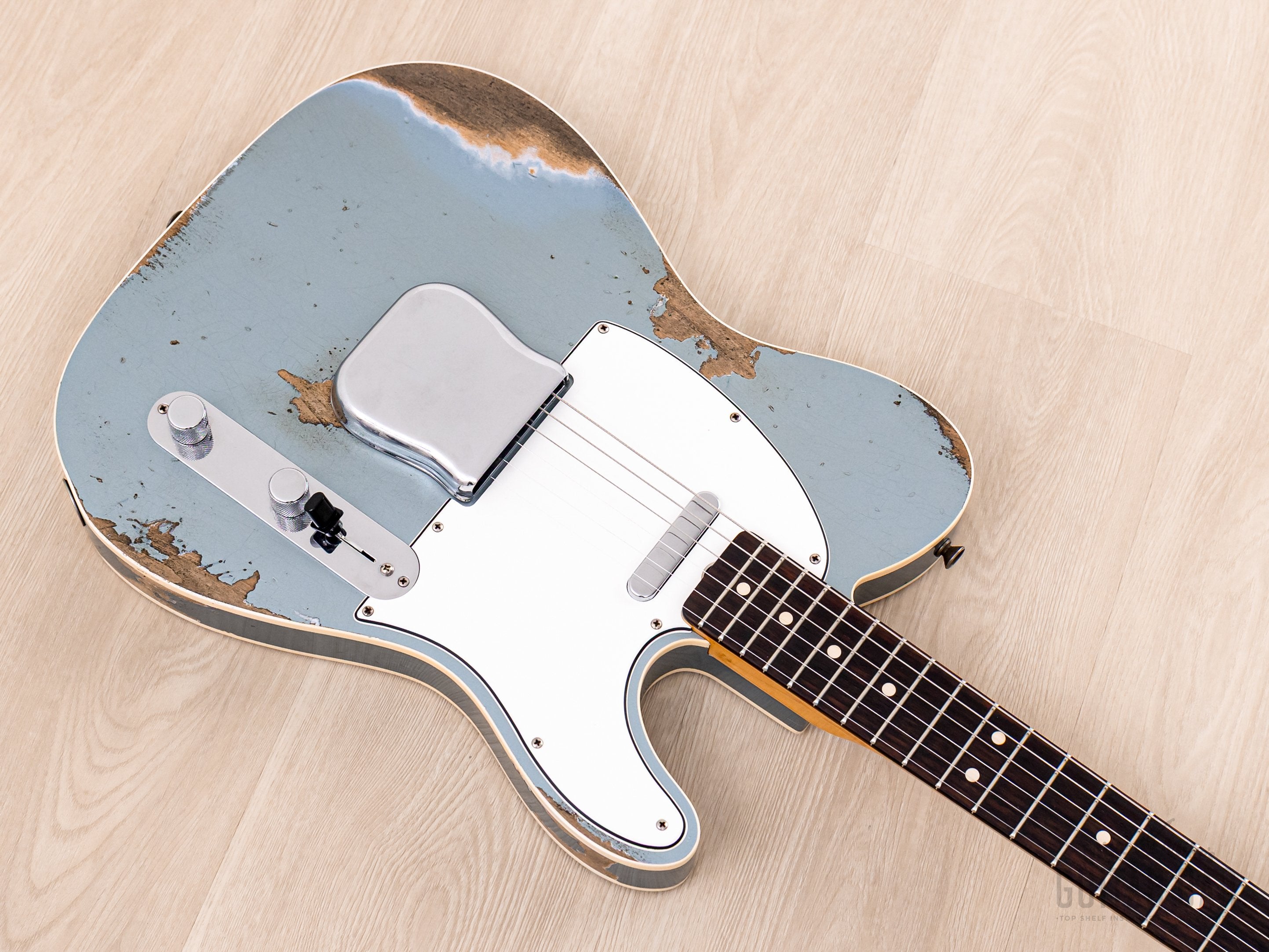 2020 Fender Custom Shop 1964 Telecaster Custom Heavy Relic Aged Ice Blue w/ Case, COA, Tags