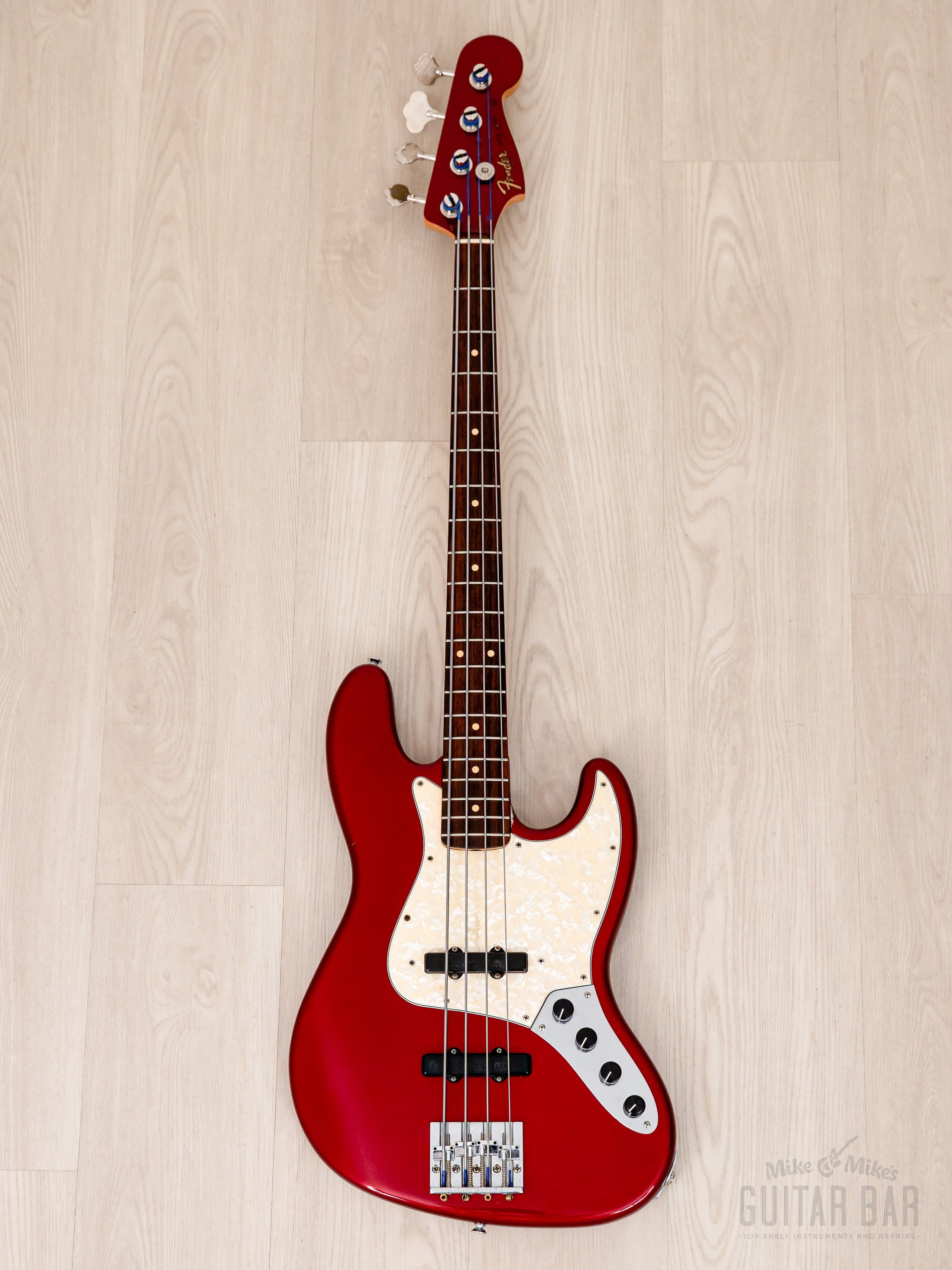 1998 Fender Custom Shop '62 Jazz Bass Candy Apple Red w/ Headstock, Bartolini Mods