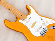 1991 Fender Order Made Yngwie Malmsteen Strat Gold, body angled view