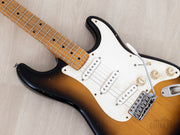 2018 Danocaster S-style '56 Sunburst Relic, body angled view