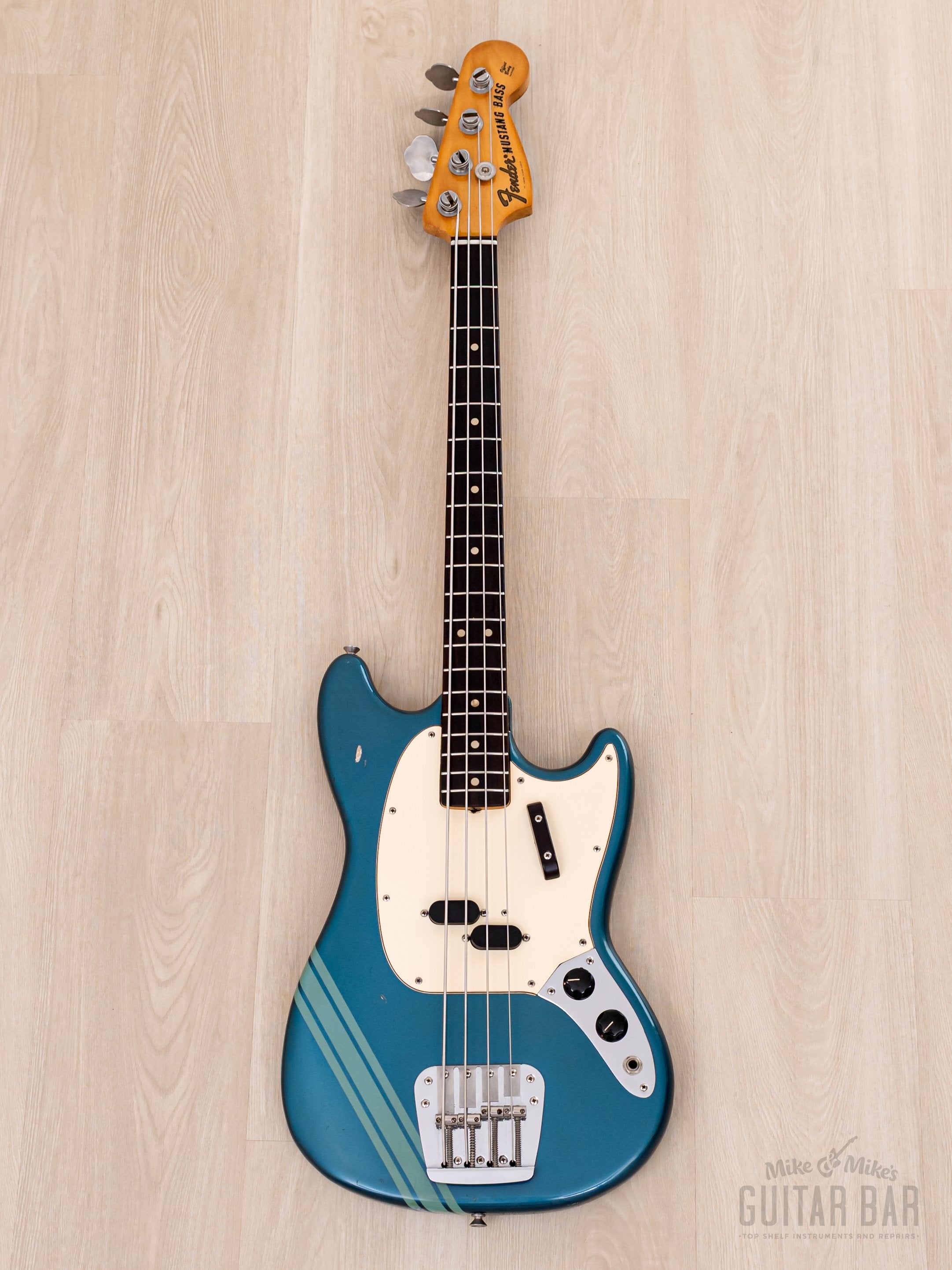 1973 Fender Mustang Bass Competition Burgundy Vintage Short Scale Bass w/ Case