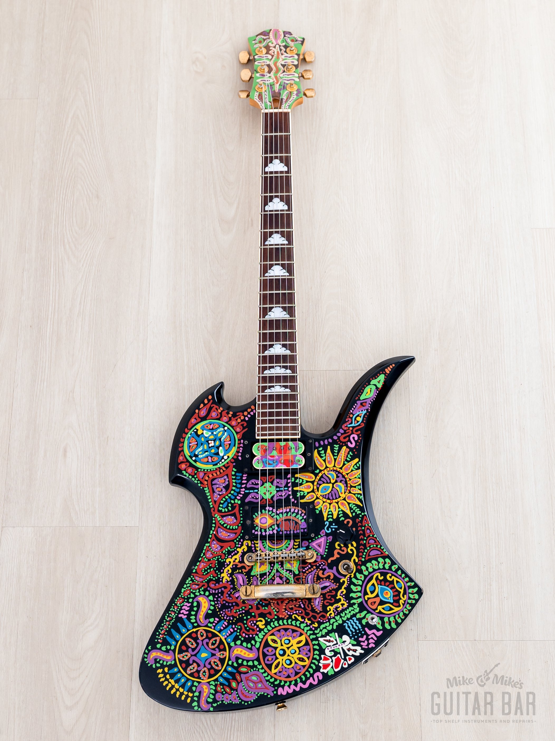 2000s Fernandes Mockingbird Hide Signature MG-120X, Graphic on Black,