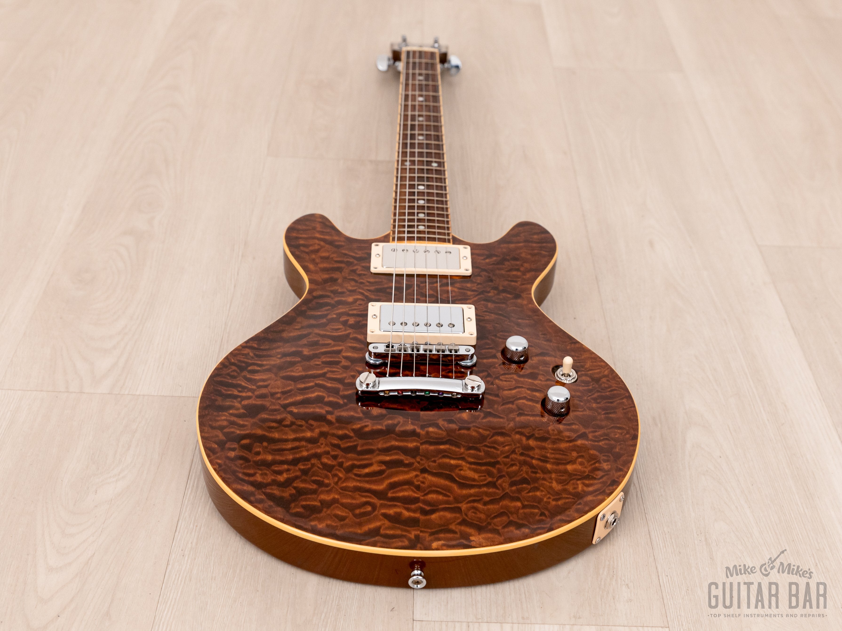 2004 Tokai Love Rock II Double Cutaway Quilt Top Walnut w/ Seymour Duncan, Japan