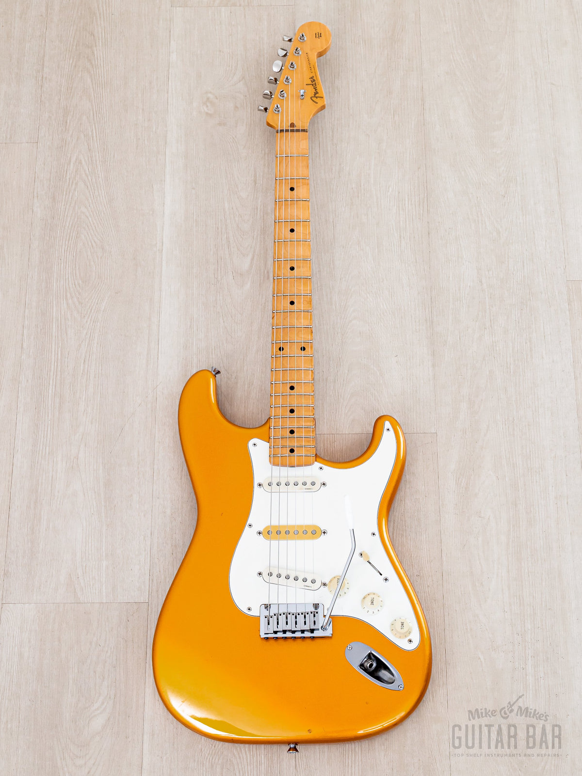 1991 Fender Order Made Yngwie Malmsteen Strat Gold, full front view