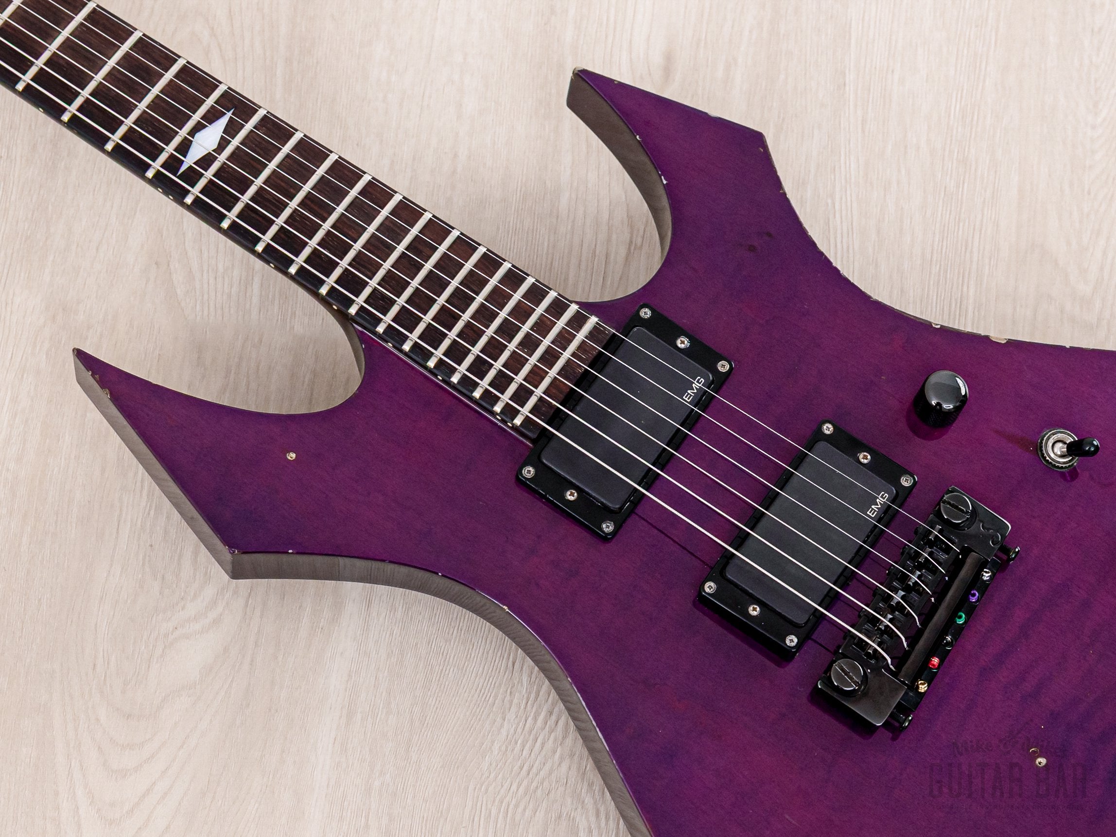 2001 B.C. Rich “Japan Monster” Warlock Trans Purple Set Neck w/ EMG