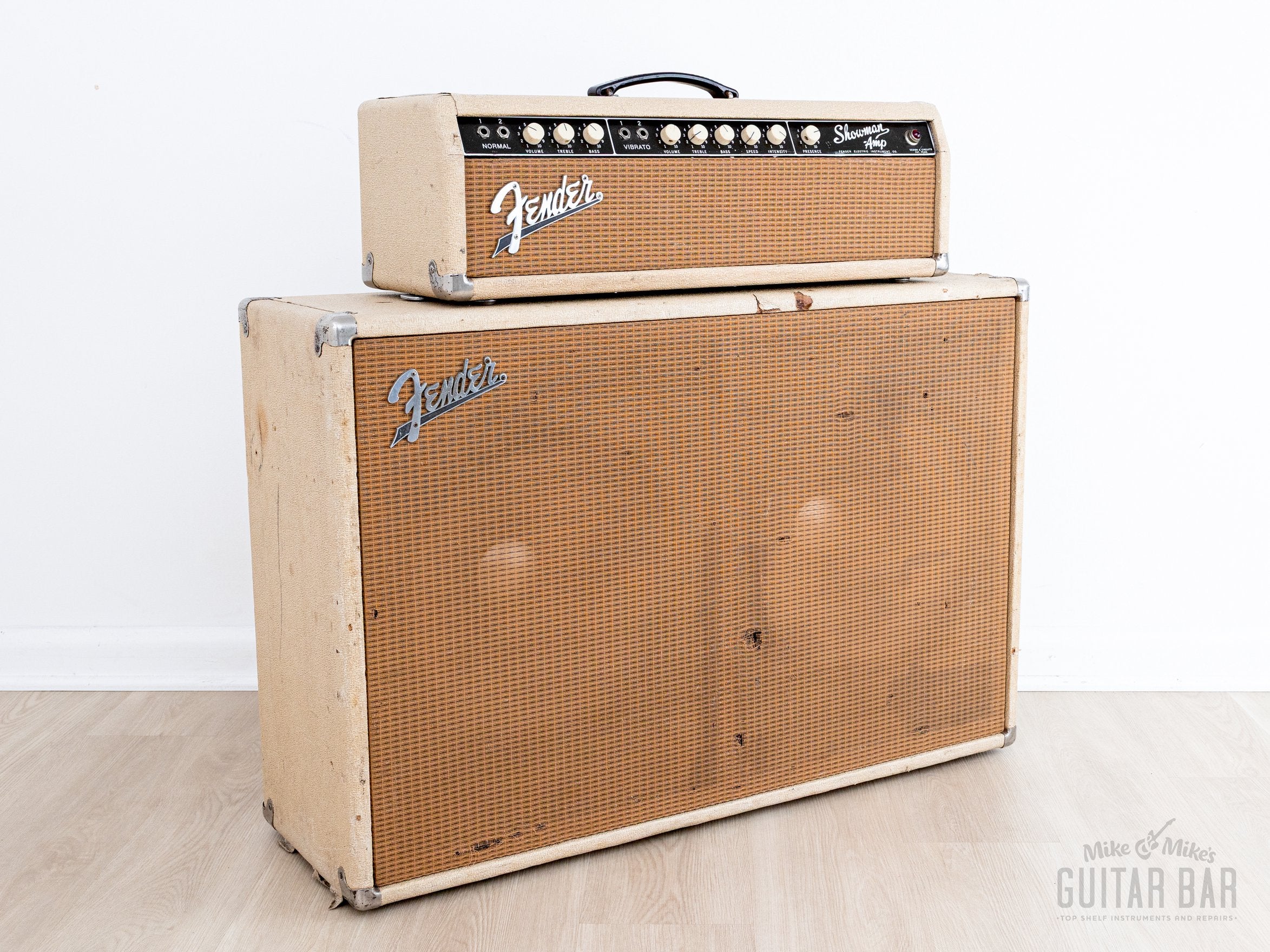 ANDWANG Lumière Bicolor Twin Set ベージュ 1962 Fender Dual Showman Blonde Brown Panel Vintage Piggyback Tube Amp