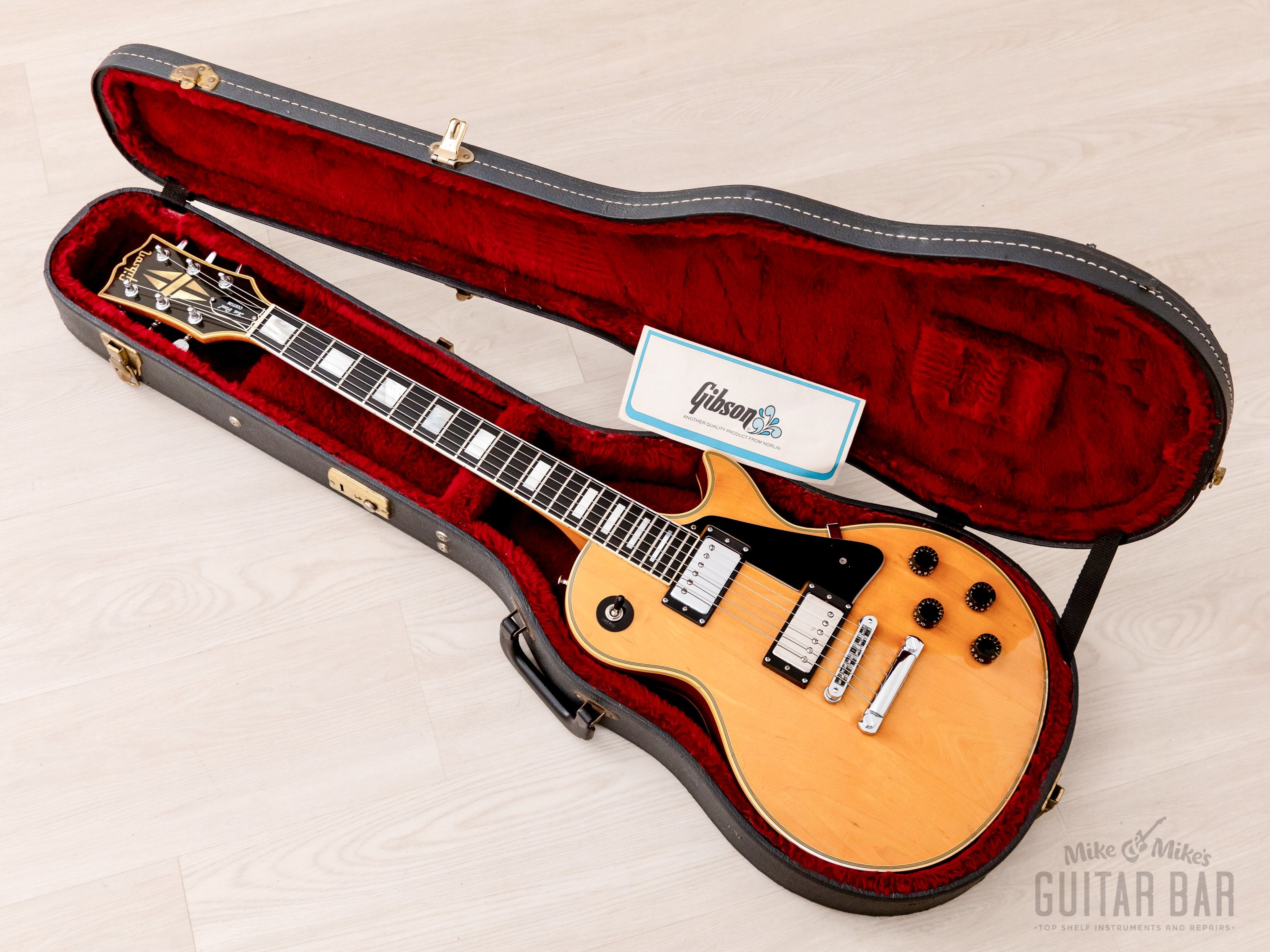 1979 Gibson Les Paul Custom Vintage Guitar Natural w/ Lollar Pickups, Hangtag & Case