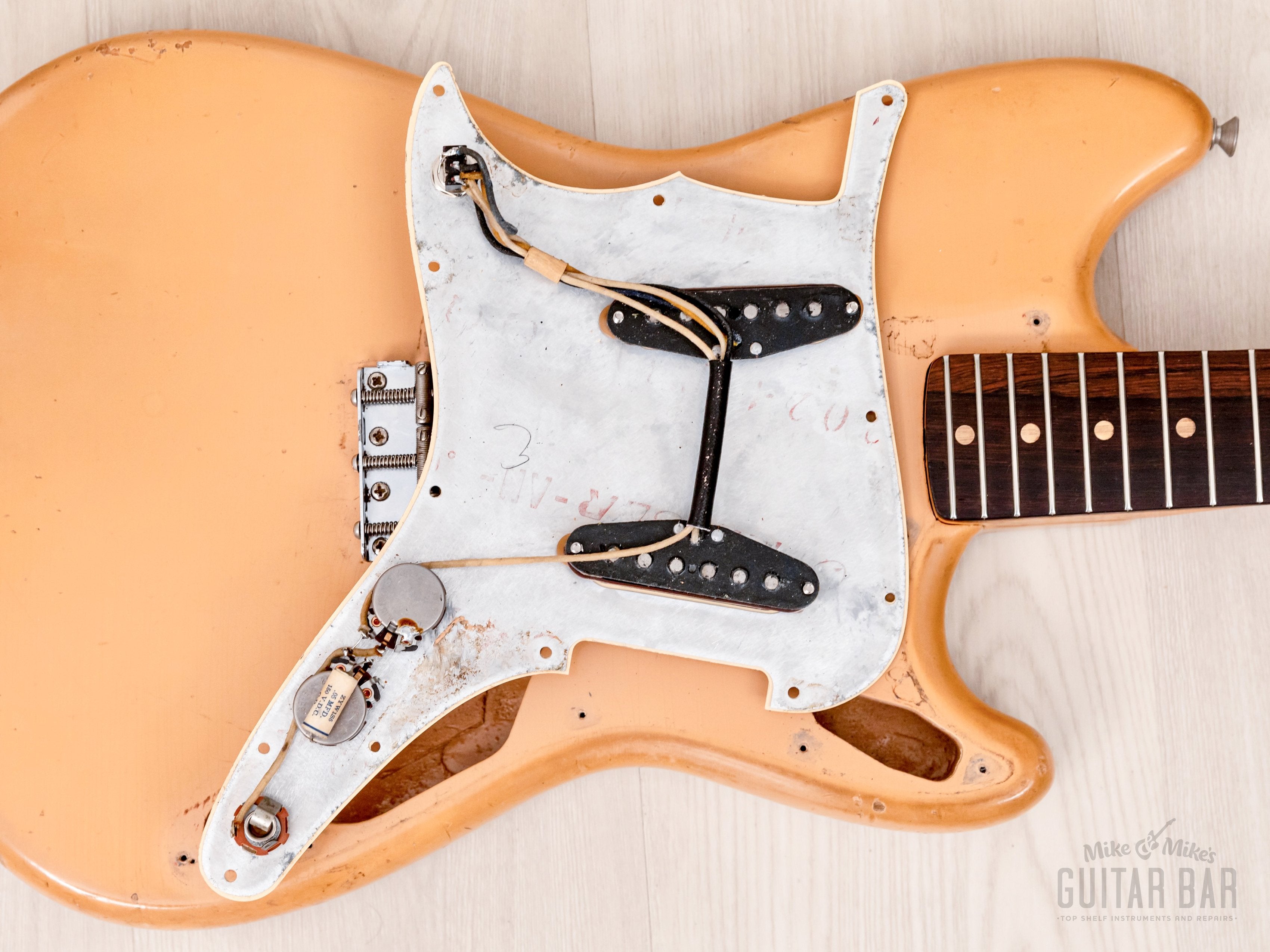 1960 Fender Duo Sonic Pre-CBS Vintage Guitar Desert Sand Slab Board w/ Bulwin Case, Cable