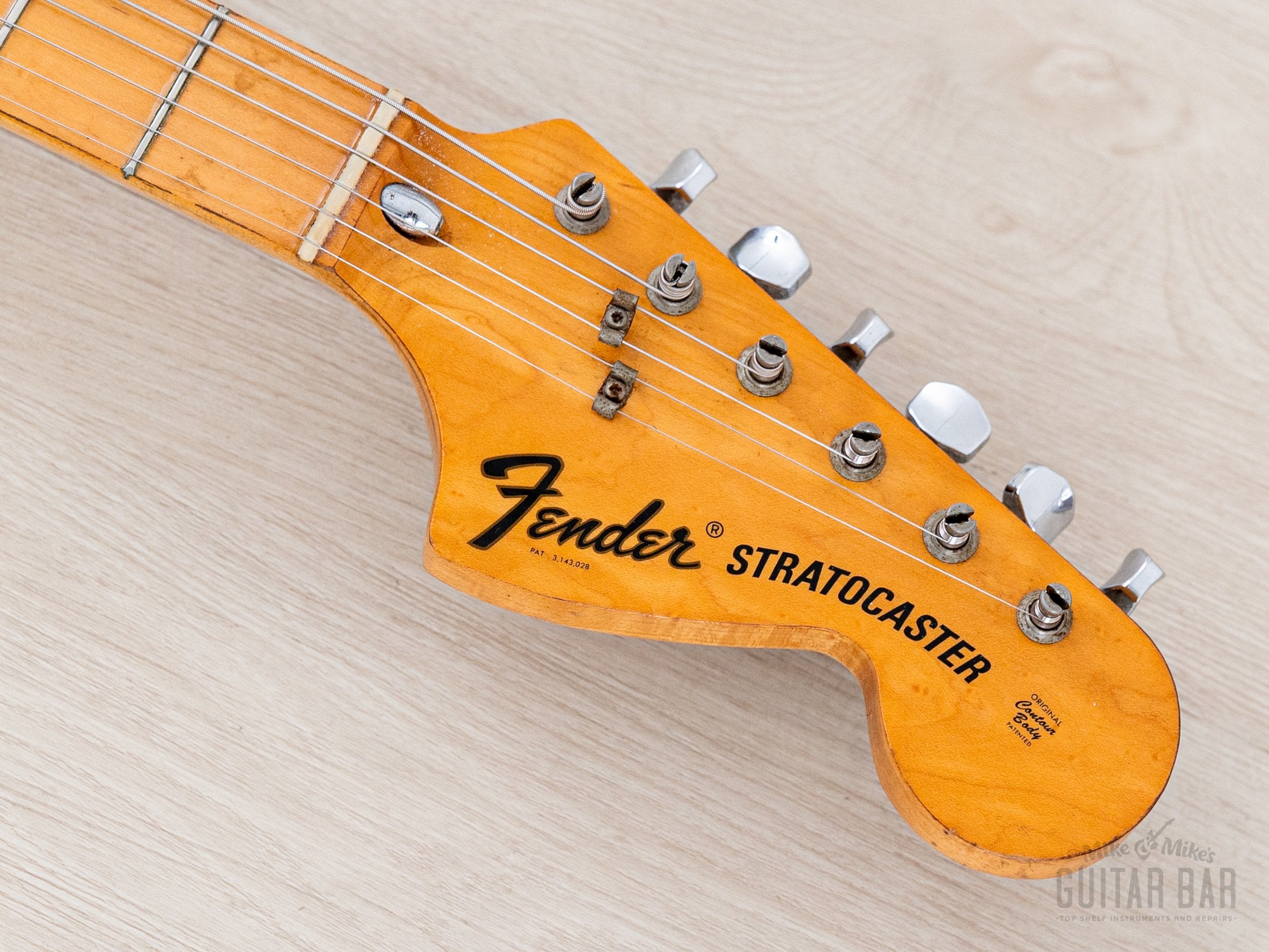 1974 Fender Stratocaster Vintage Guitar Sunburst w/ Case, Converted Fr