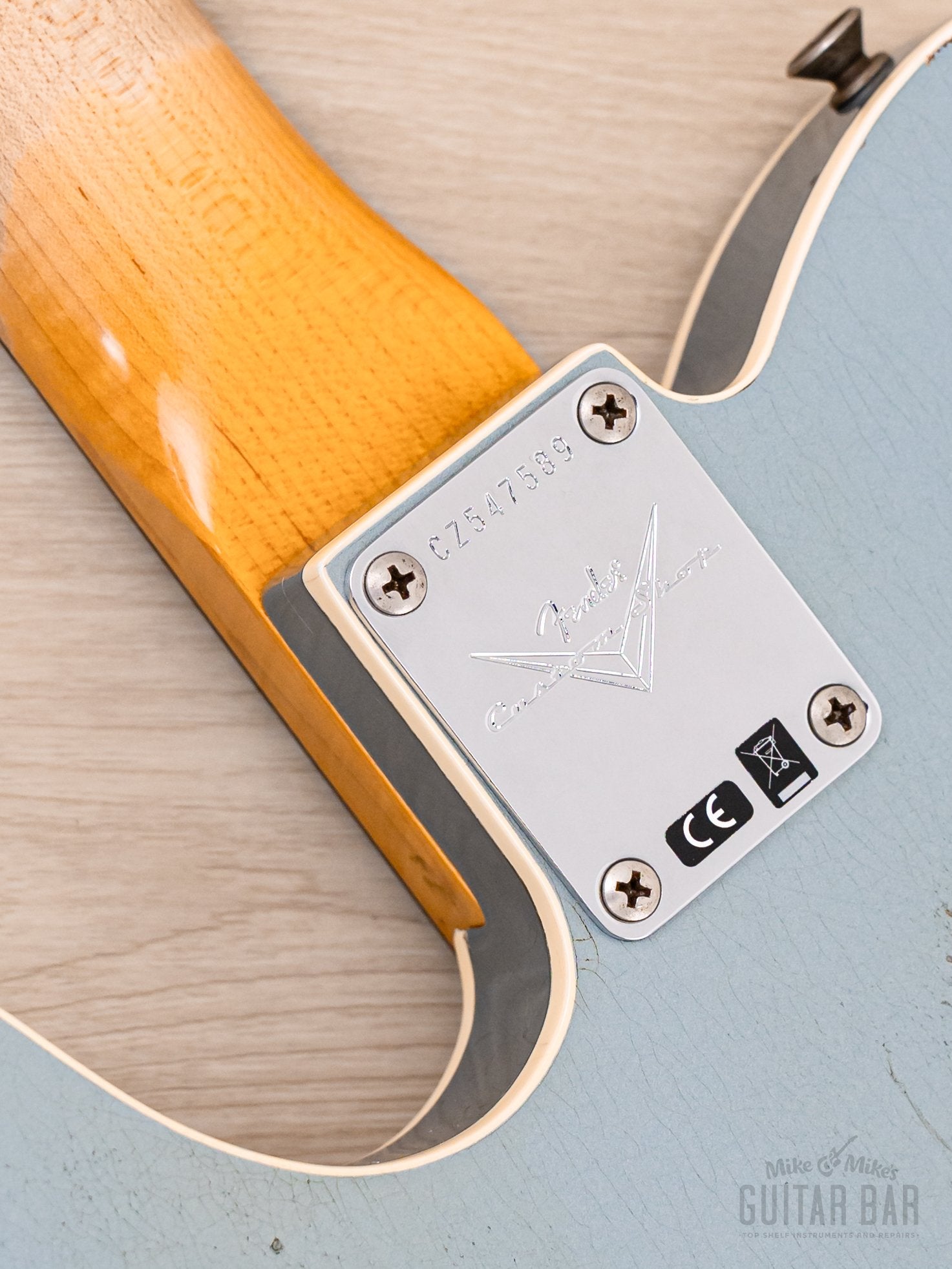 2020 Fender Custom Shop 1964 Telecaster Custom Heavy Relic Aged Ice Blue w/ Case, COA, Tags