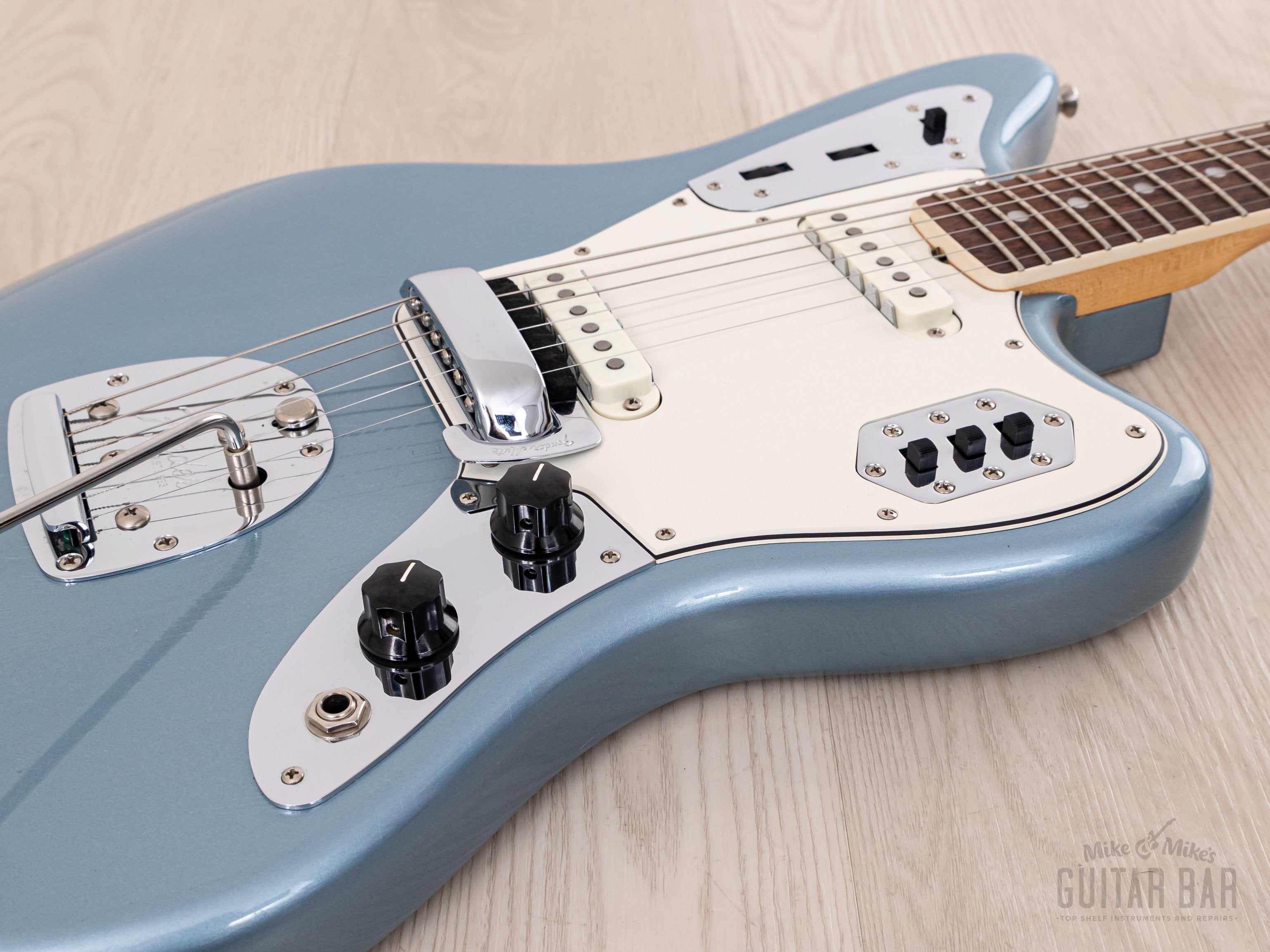 2014 Fender American Vintage '65 Jaguar Ice Blue + Headstock, Near-Mint w/ Case & Hangtags