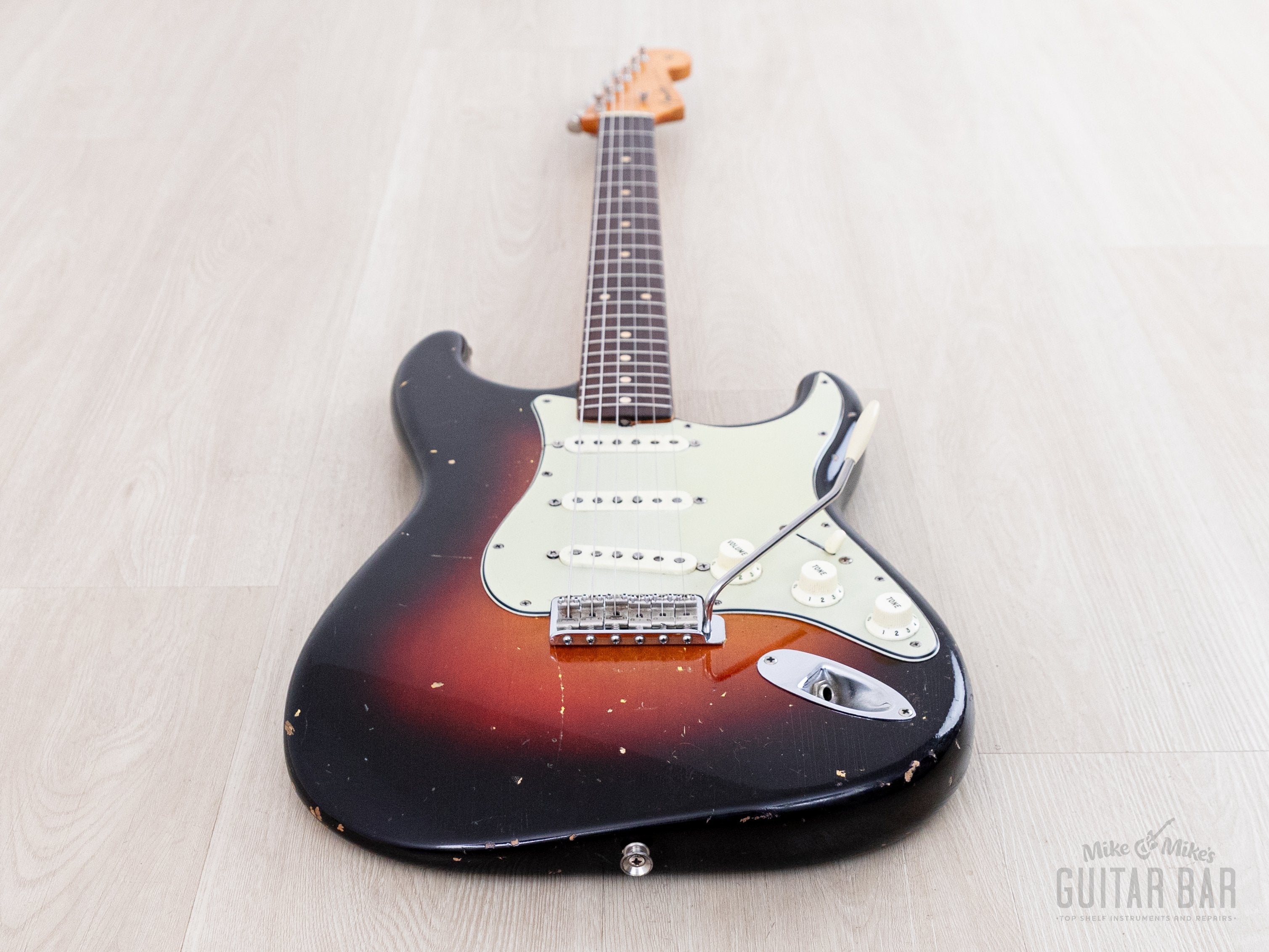 1961 Fender Stratocaster Vintage Guitar Sunburst Slab Board w/ Flame N