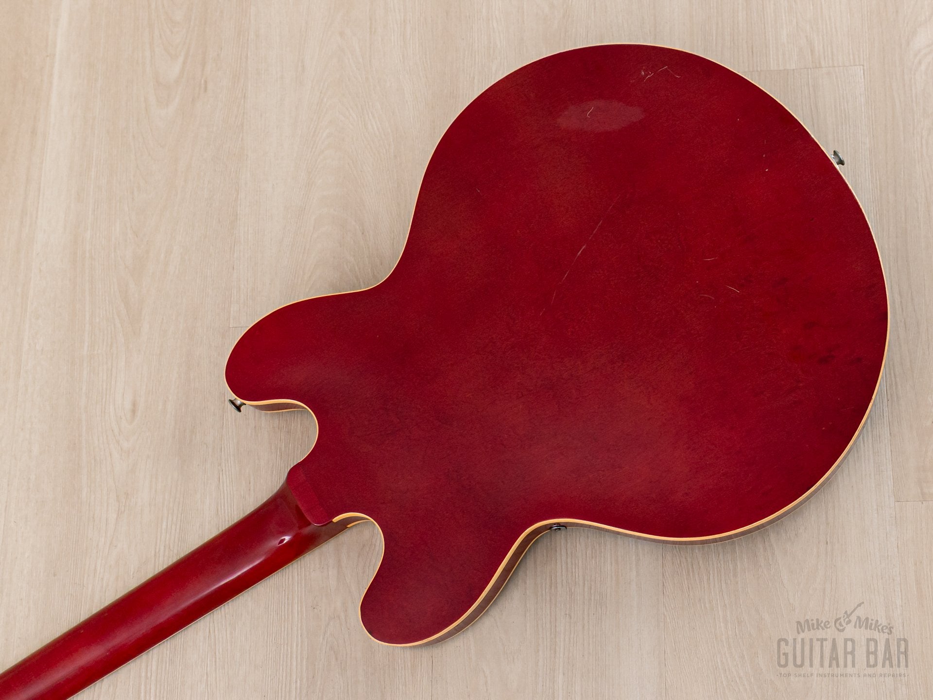 1981 Epiphone Riviera Vintage Semi-Hollow Guitar Cherry w/ Maxon Humbu