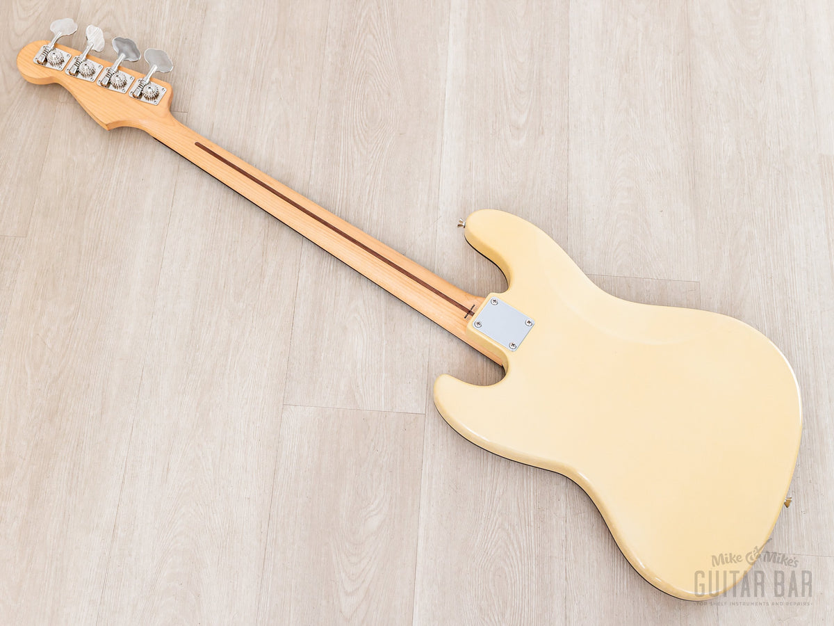 2011 Fender Aerodyne Jazz Bass PJ Vintage White, back diagonal view