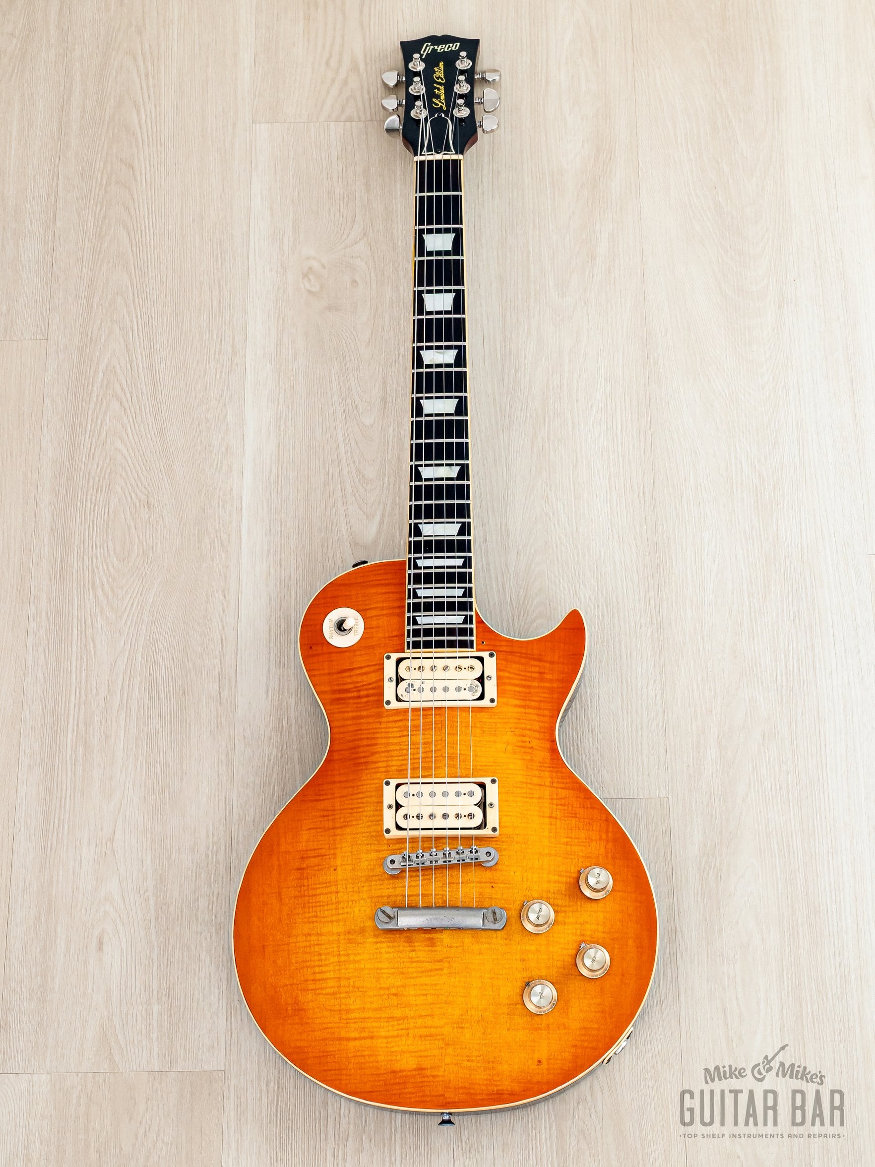 1979 Greco EG850 Limited Edition Flame Top Burst Cherry Sunburst w/ Eb