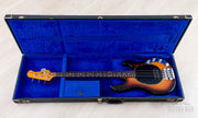 StingRay in open black hardshell case with blue lining