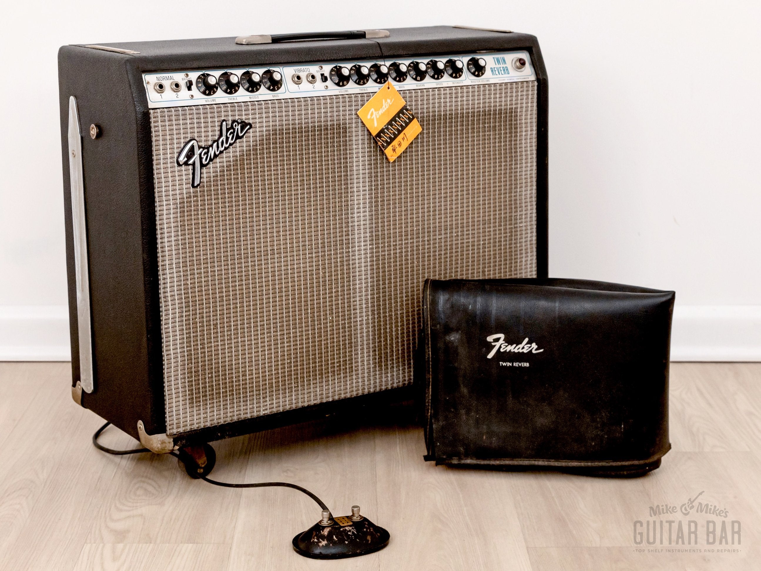 1973 Fender Twin Reverb Silverface Vintage Tube Amp, Serviced w/ Hangtag, Cover, Ftsw