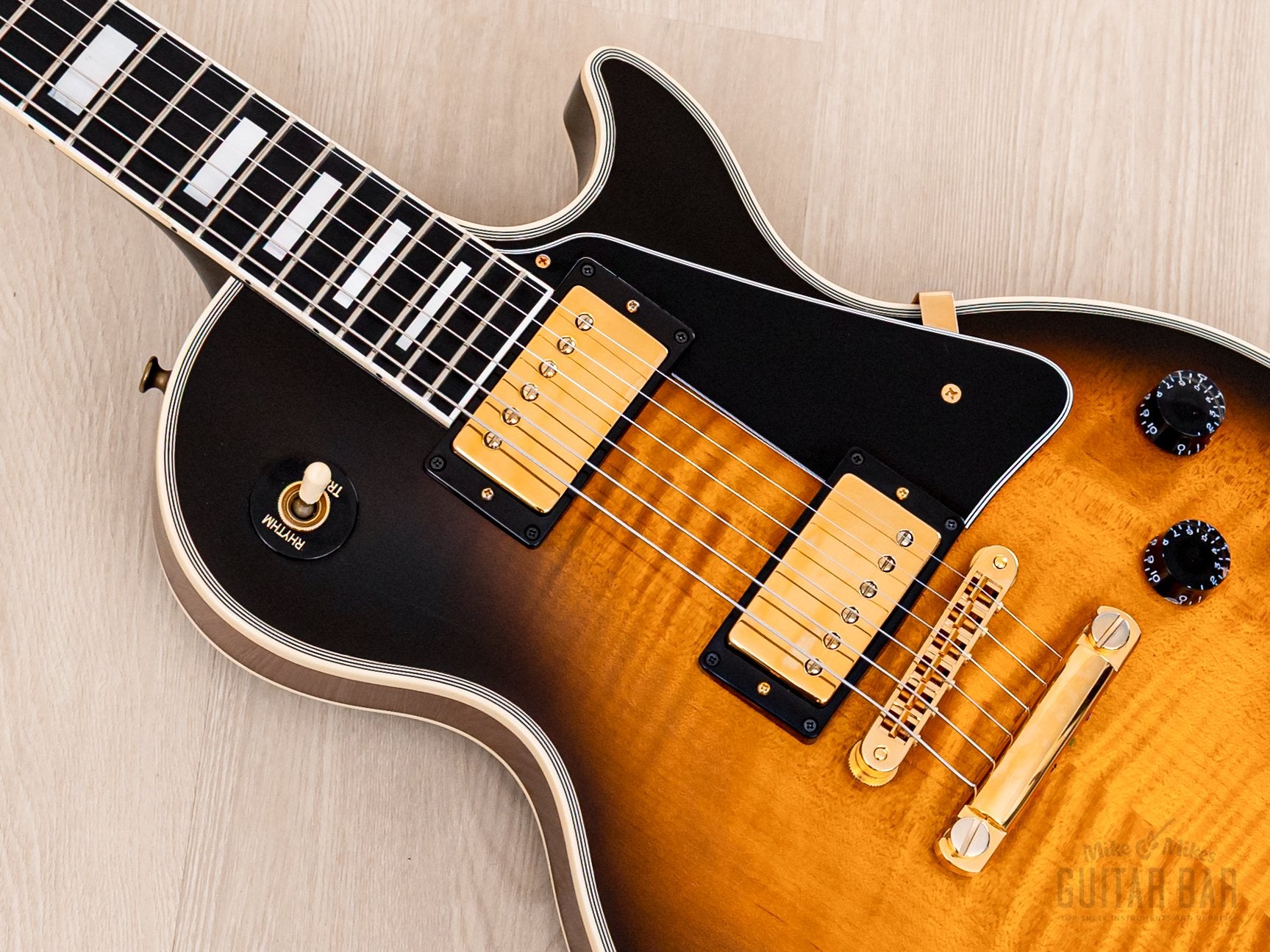 1992 Gibson Les Paul Custom Flame Top Vintage Sunburst, Near-Mint w/ Case & Tags, Yamano