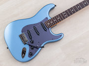 2026 Fender Hybrid II Stratocaster in Matte Aero Blue, angled front view