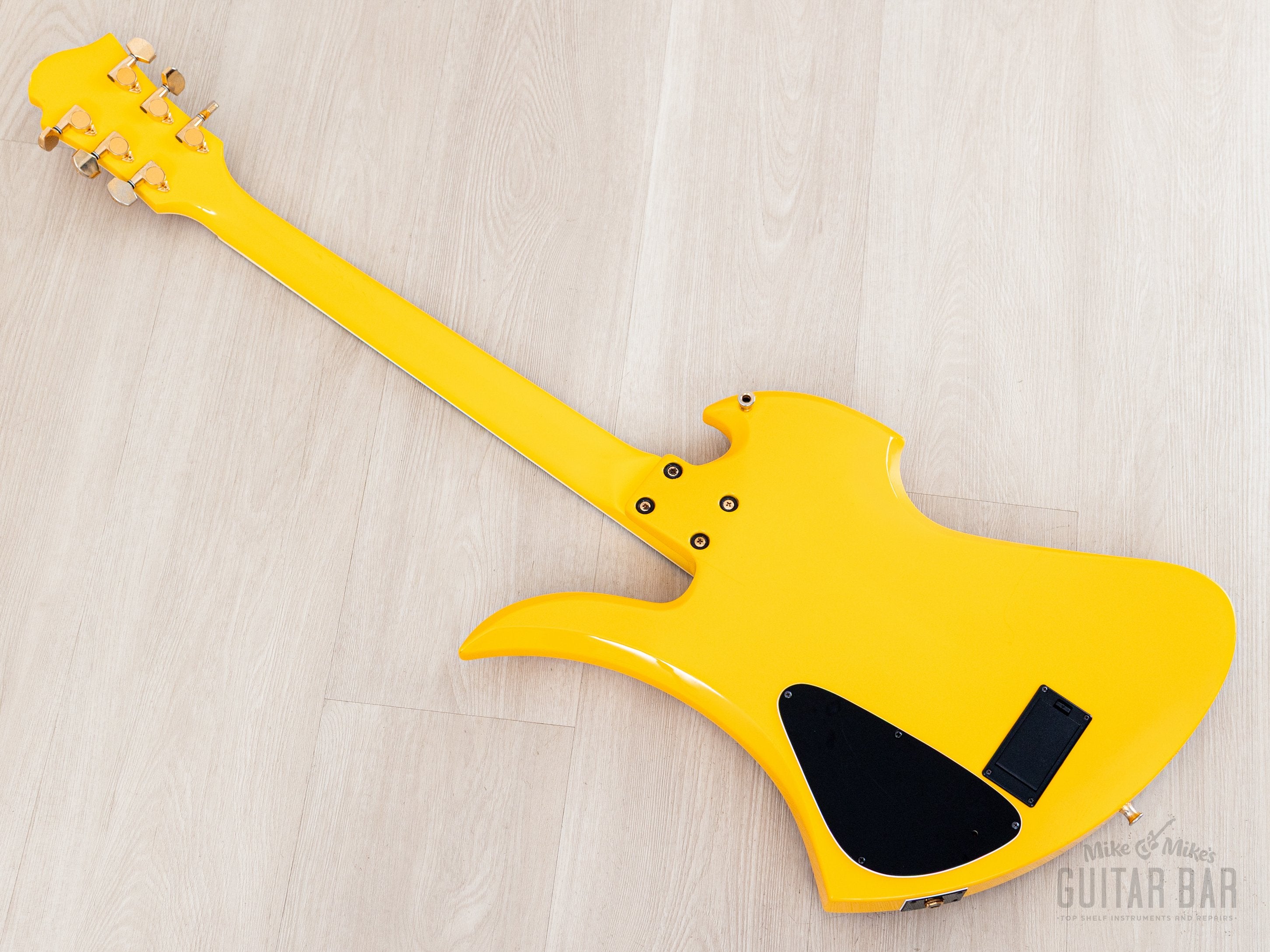 Burny Mockingbird MG-145S HY Hide X Electric Guitar Yellow Heart w/ Su