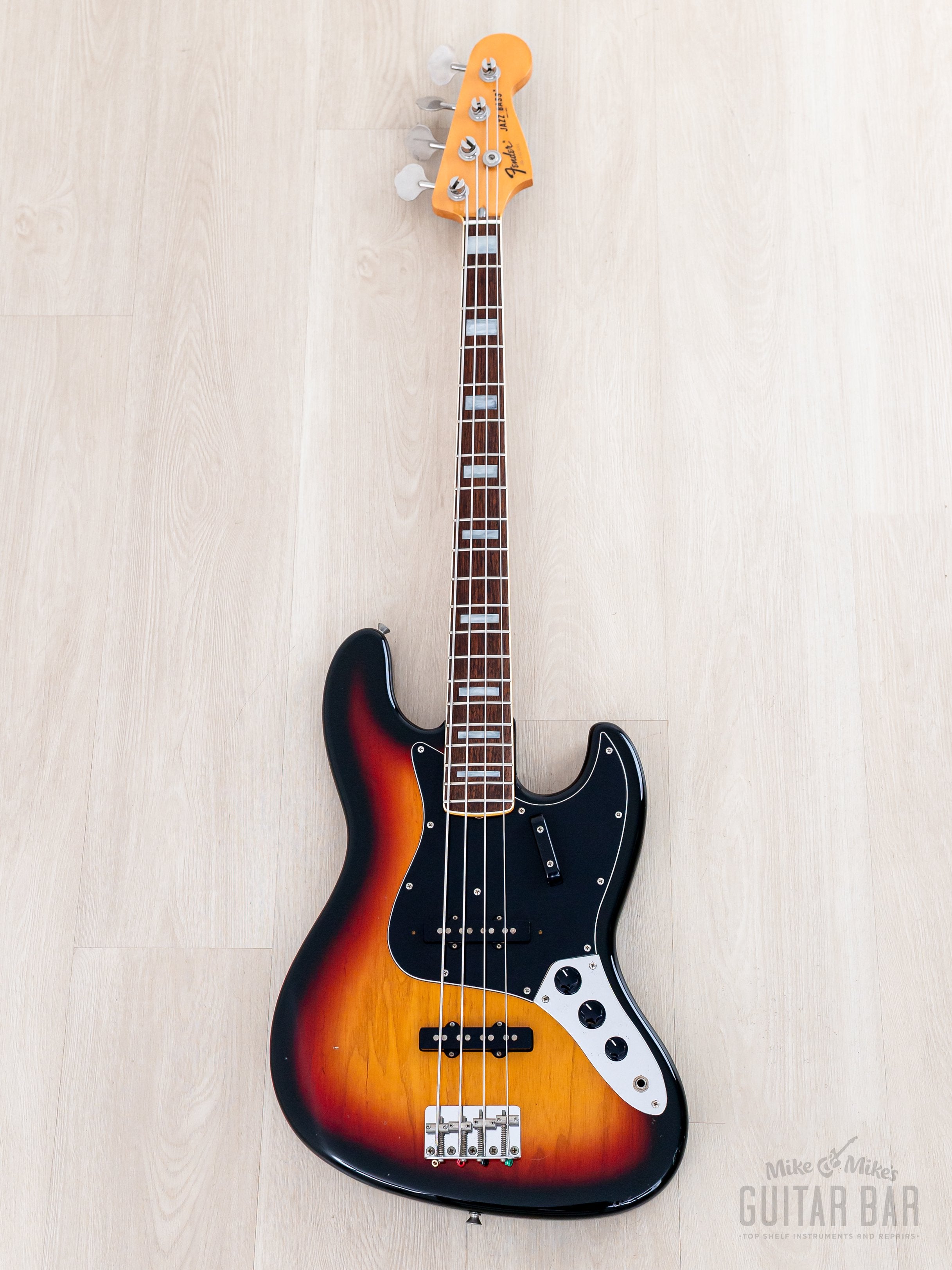 1990 Fender Jazz Bass '75 Vintage Reissue JB75-750 Sunburst w/ Blocks