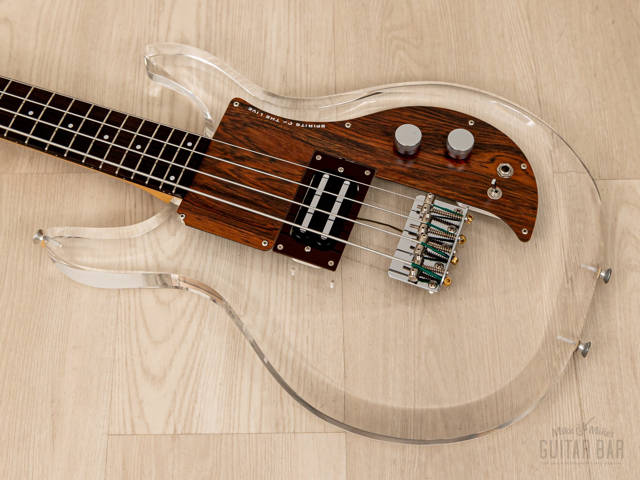 1990 Greco APB-1000 Dan Armstrong-Style Vintage Lucite Short Scale Bass Guitar, Near-Mint, Japan Fujigen