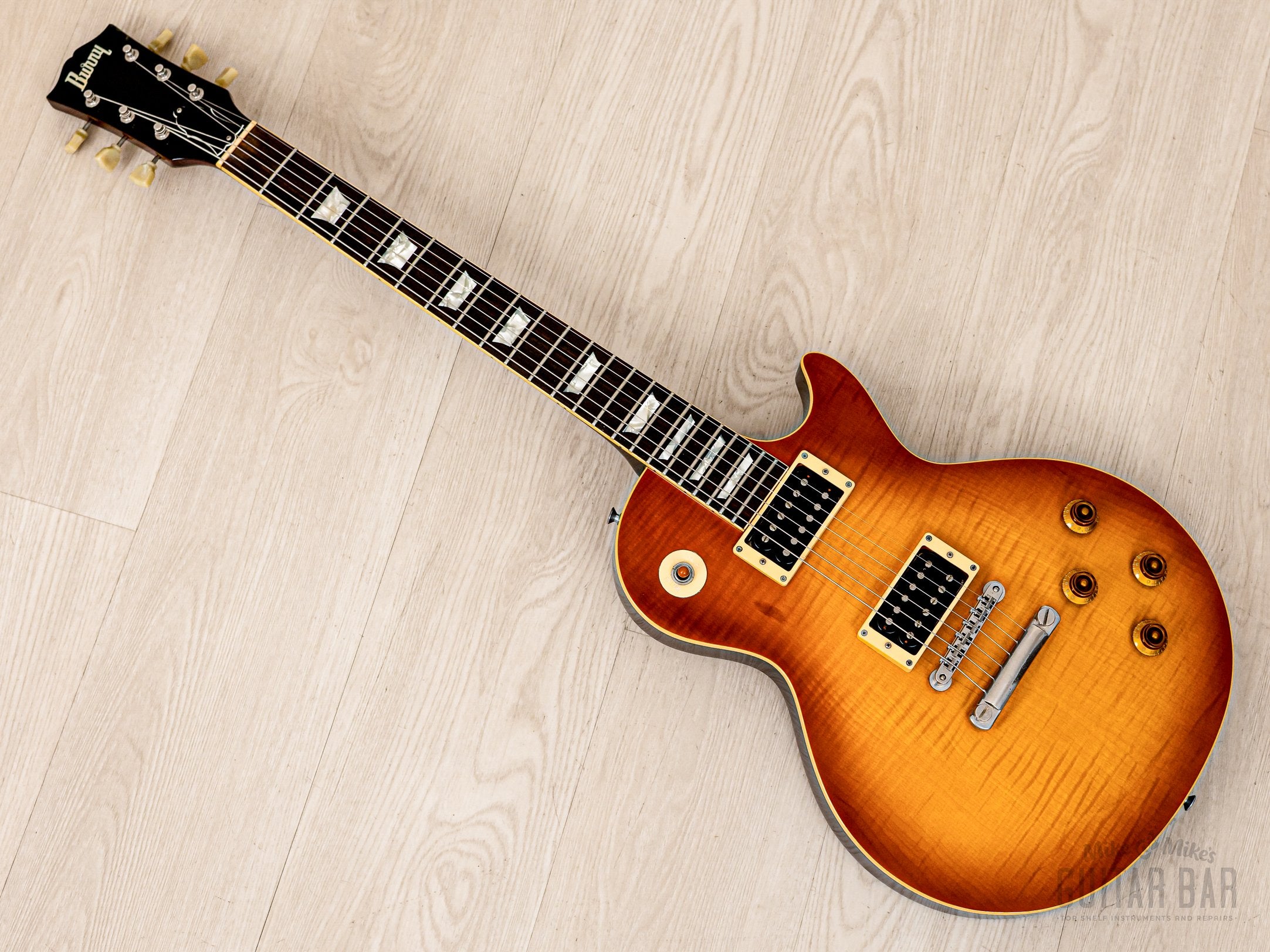 1991 Burny RLG '59 Model Standard Flame Top w/ 50s-Style Neck & VH-1 PAFS, Japan Fernandes