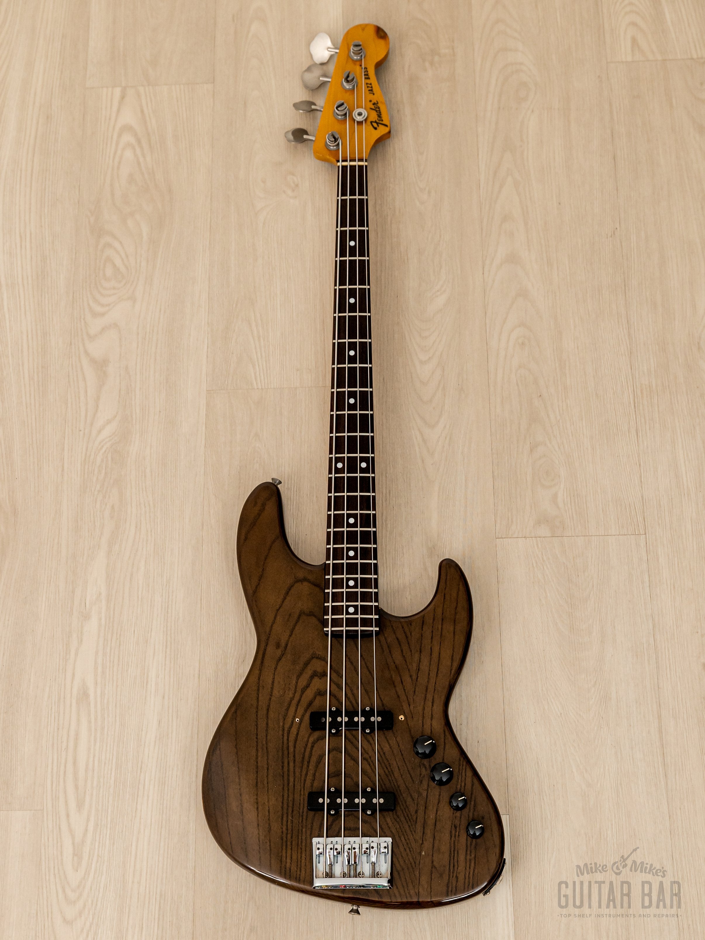 1990 Fender Pro Feel Jazz Bass JBR-800 Walnut w/ Pure Vintage '66 Pickups, Japan MIJ Fujigen