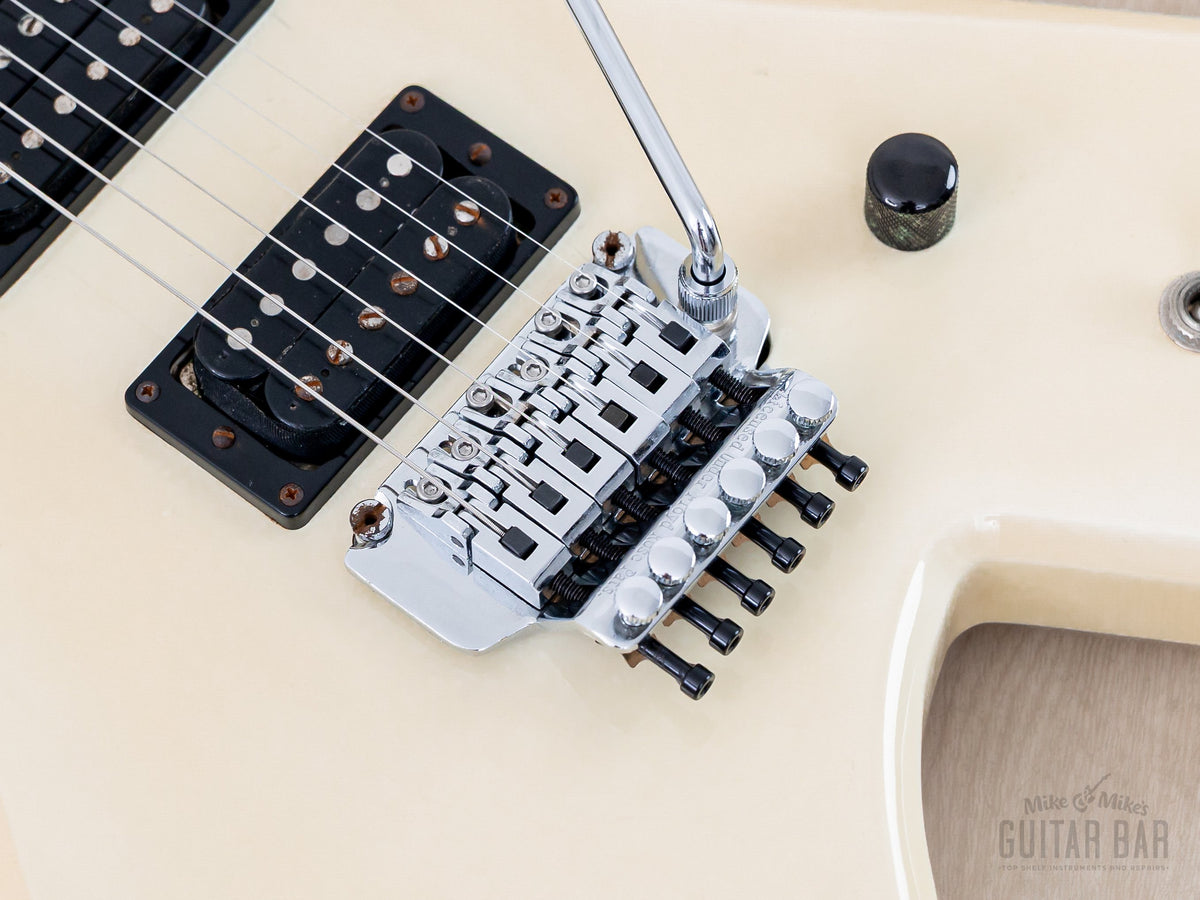 Bridge humbucker and Floyd Rose-licensed tremolo close-up