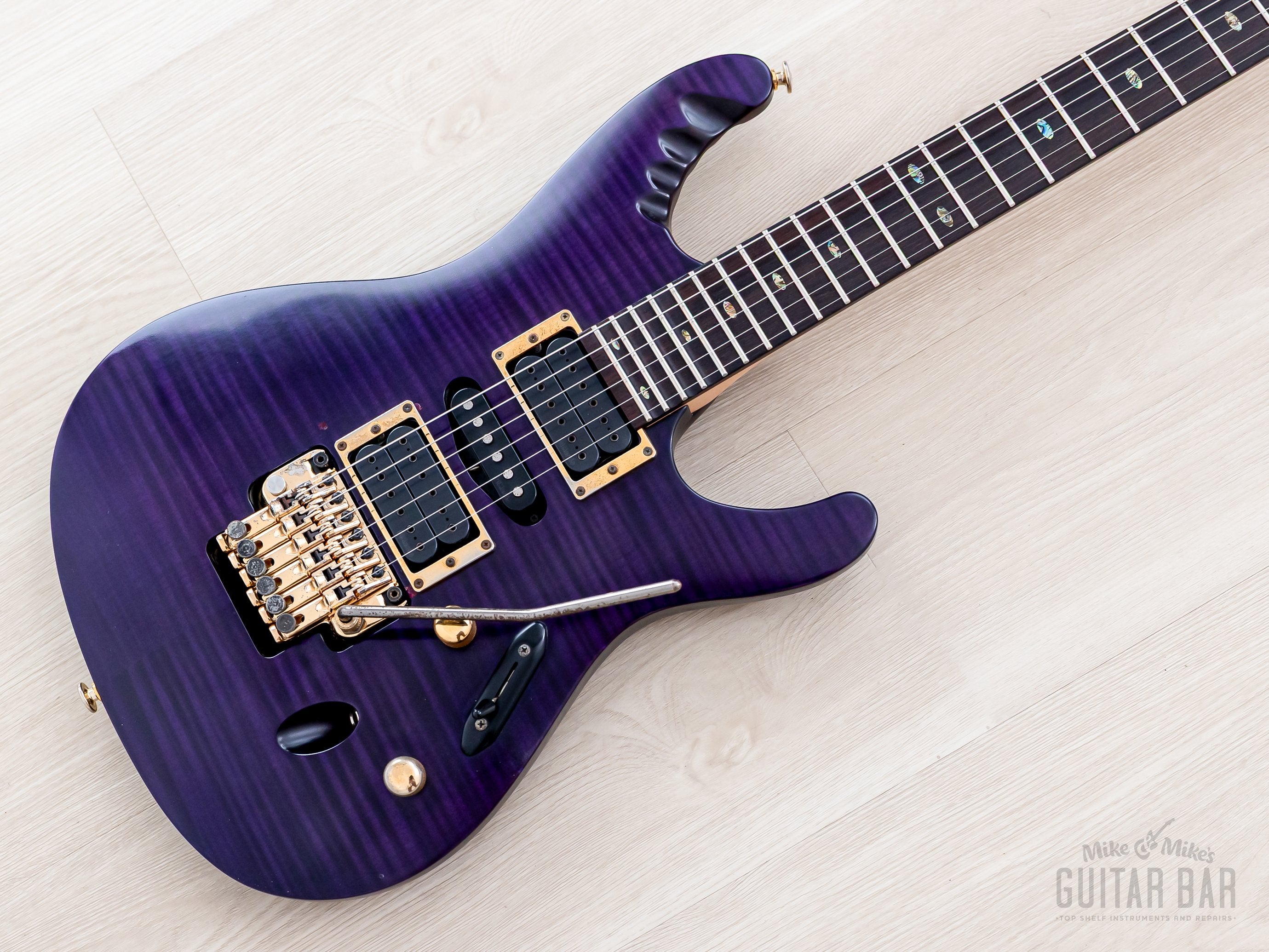 2008 Ibanez EGEN18-TVF Herman Li Signature Transparent Violet Flat HSH