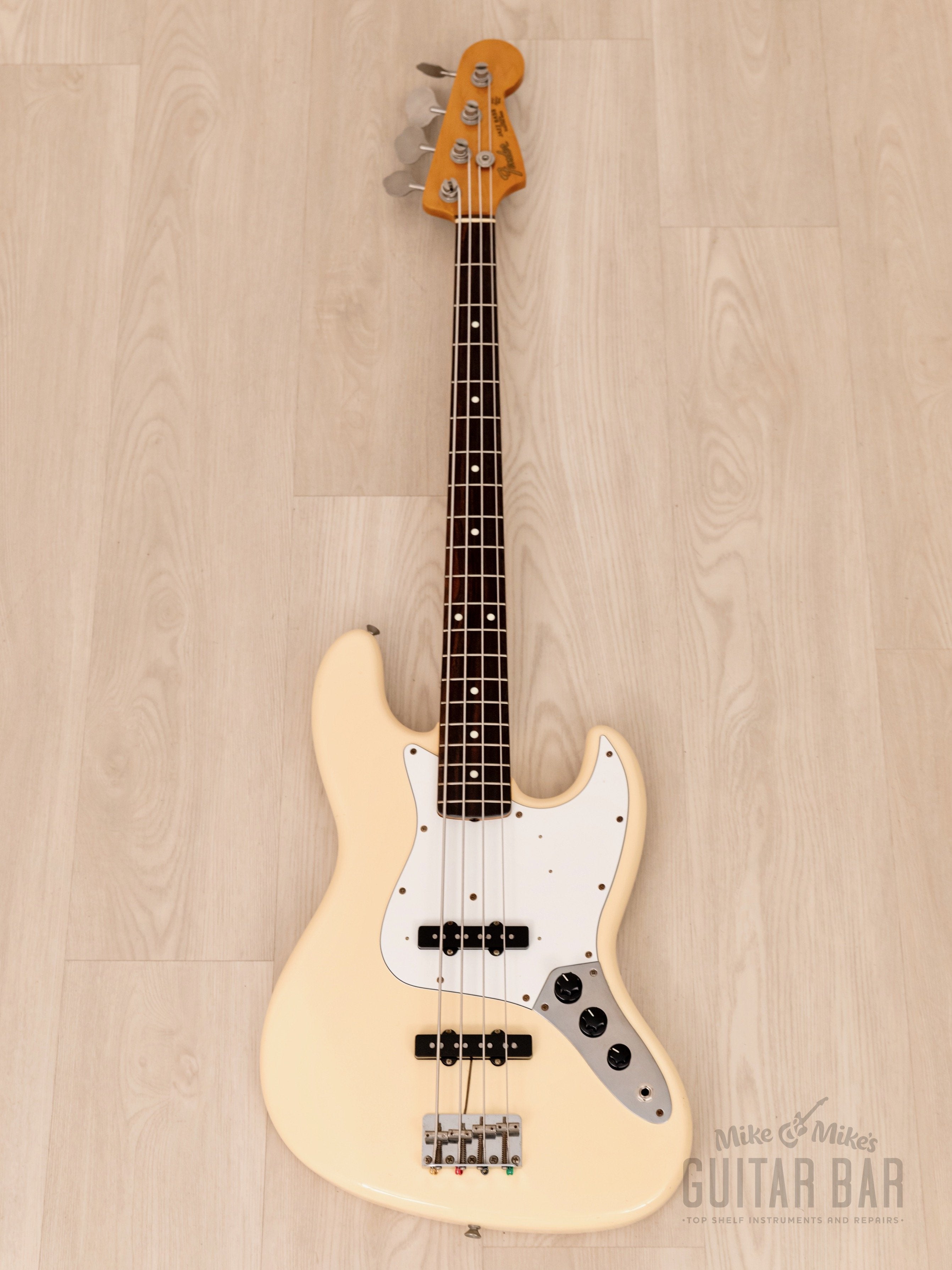 1987 Fender Jazz Bass '62 Vintage Reissue JB62-60 Olympic White w 