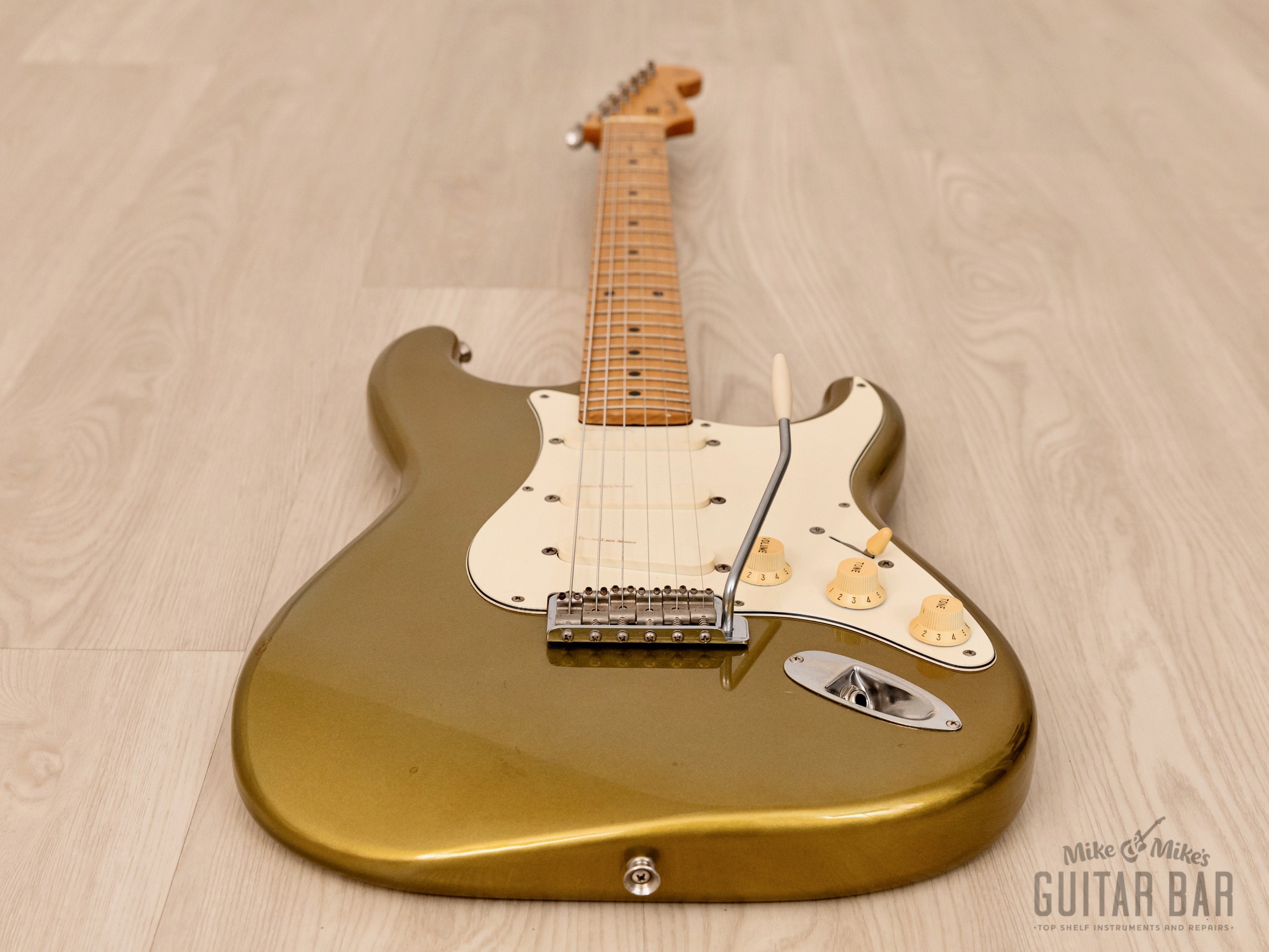 1991 Fender Order Made Stratocaster ST57-770LS Aztec Gold w/ Lace Sensor,  Japan MIJ Fujigen