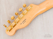2025 Fender Traditional II 60s Telecaster White Pearl, headstock back with gold tuners