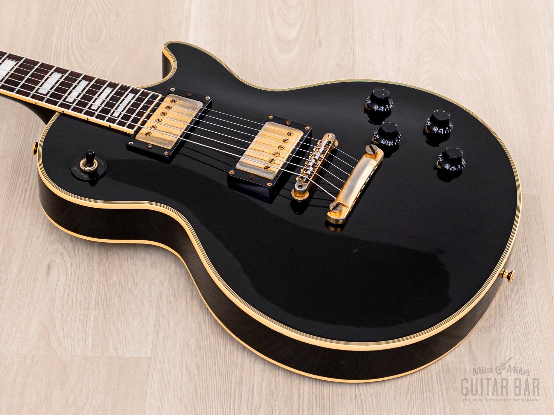 1989 Burny RLC-60 Custom Black Beauty Mahogany Top w/ VH-3 Humbuckers, Japan Fernandes