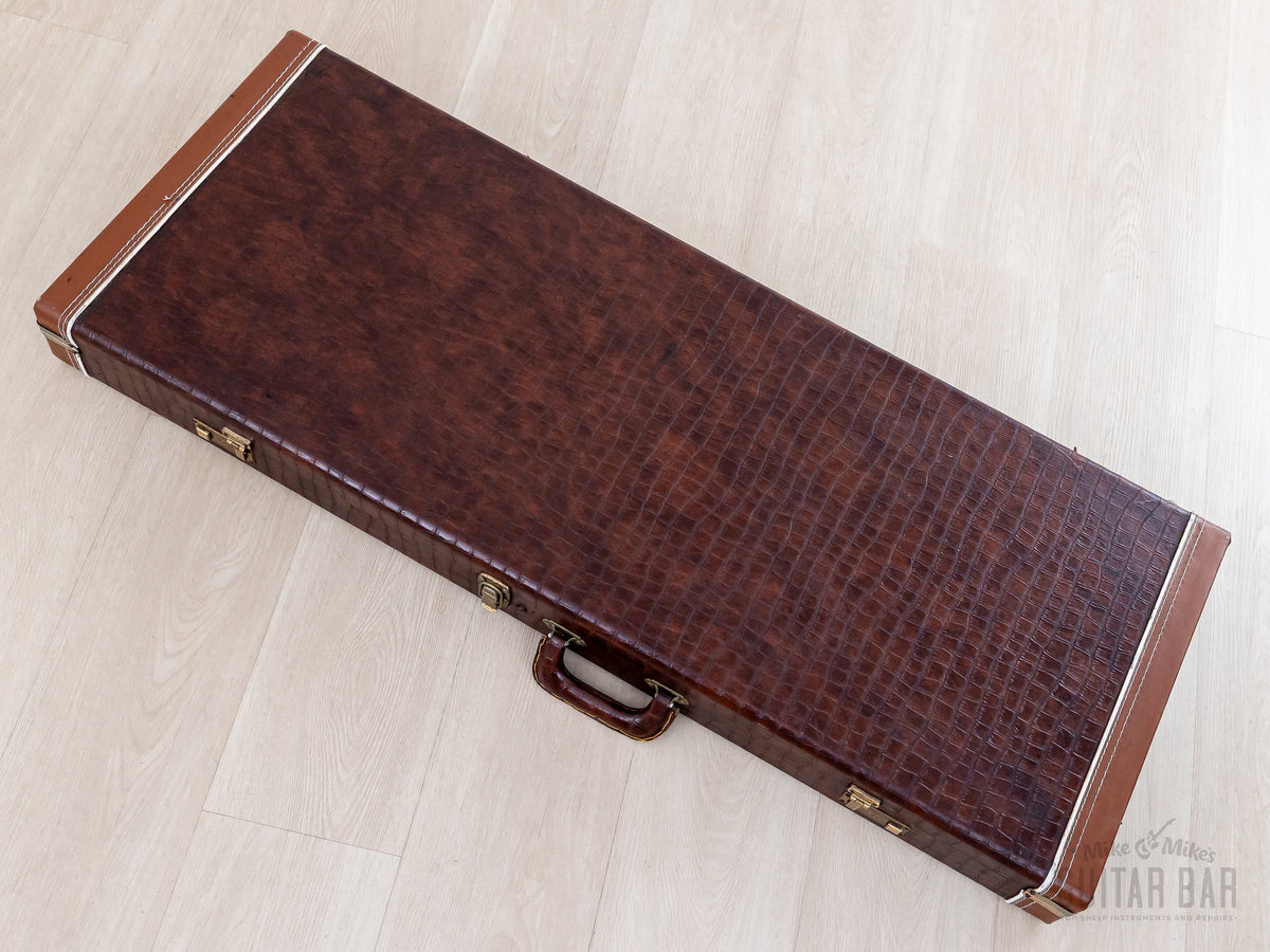 Faux alligator hardshell case, closed, angled