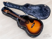 Guild F-42 in open case with gray lining