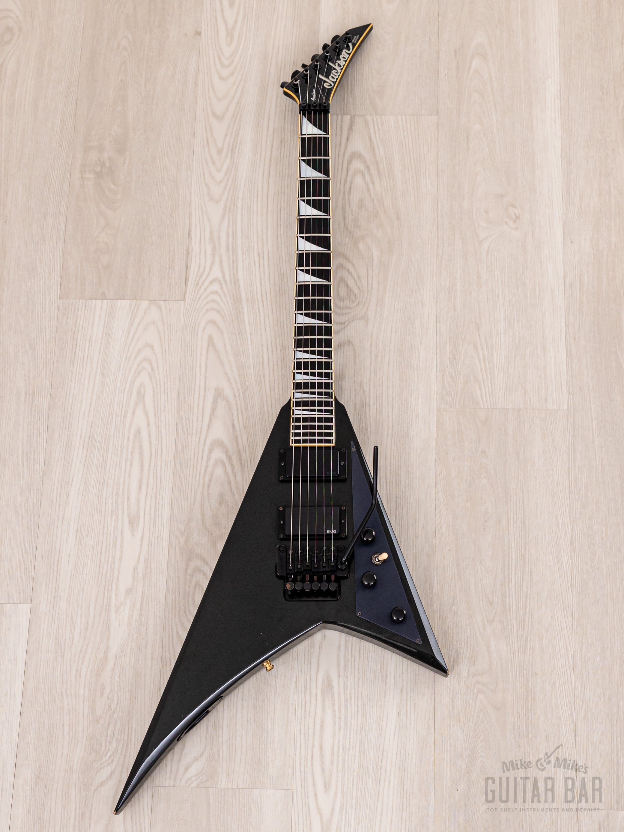 1991 Grover Jackson Randy Rhoads Custom V Metallic Black w/ EMGs, Case