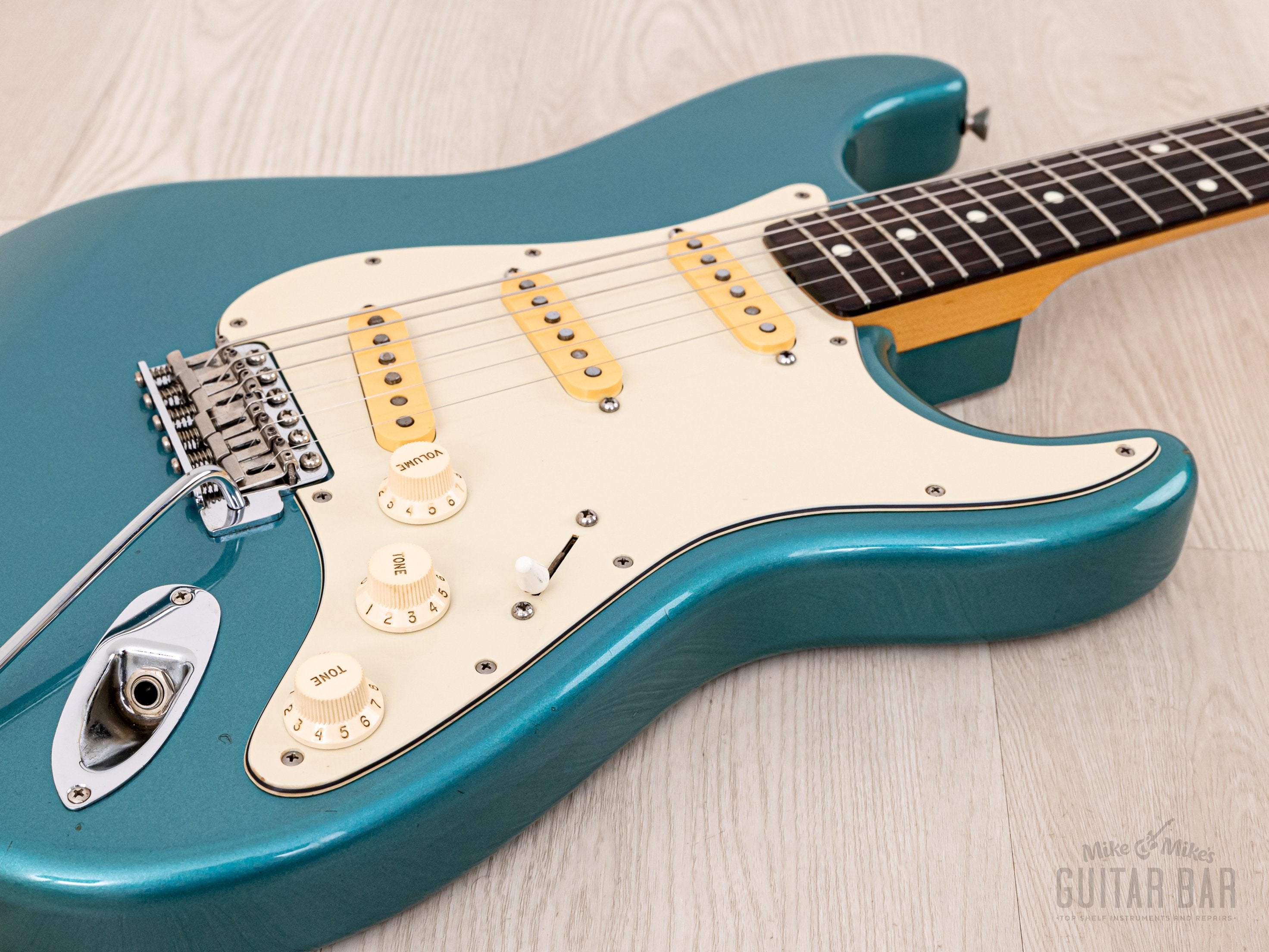 1980s PGM Moon ST-248 S-Style Guitar Lake Placid Blue w/ Seymour Dunca