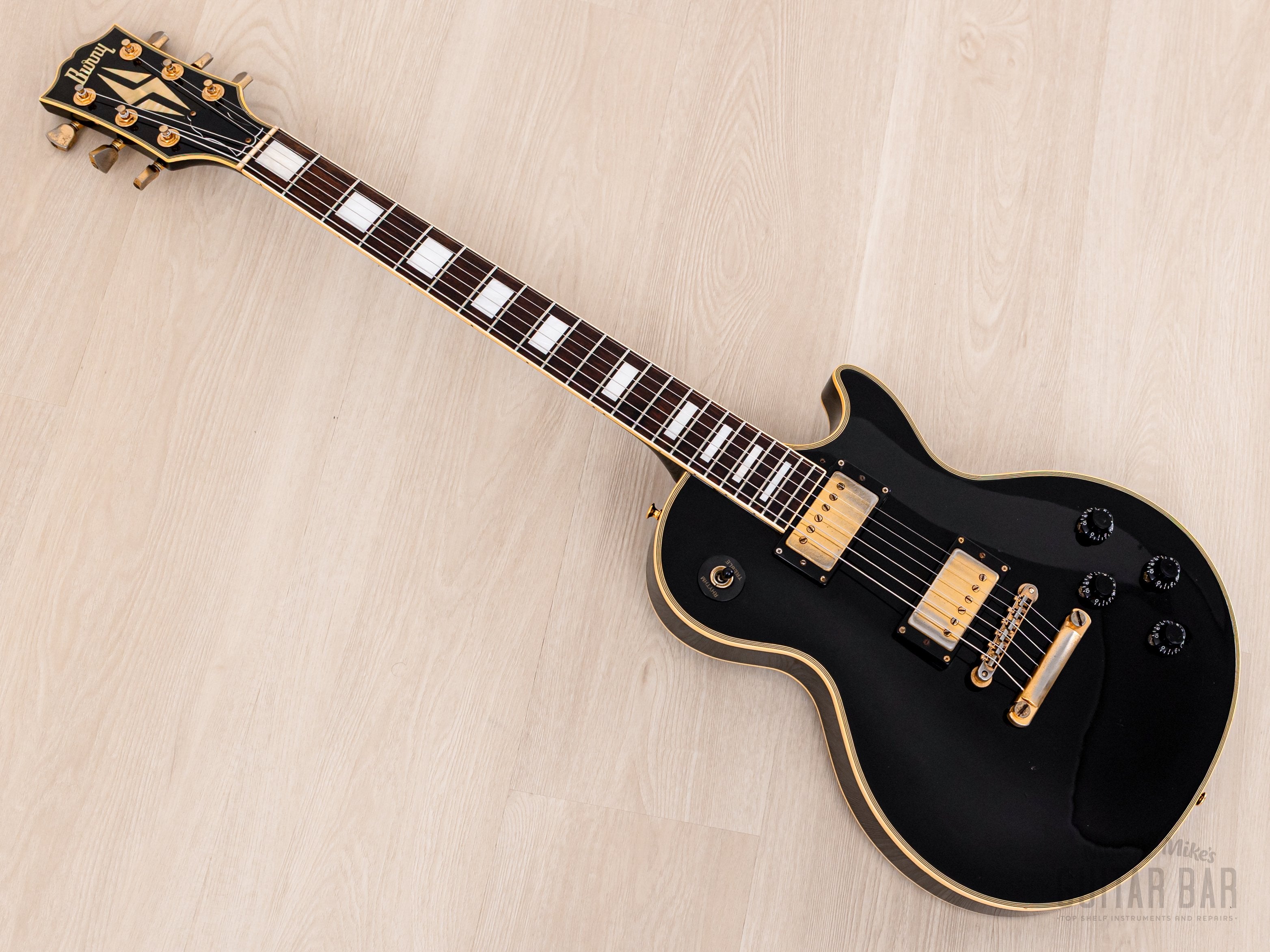 1989 Burny RLC-60 Custom Black Beauty Mahogany Top w/ VH-3 Humbuckers, Japan Fernandes