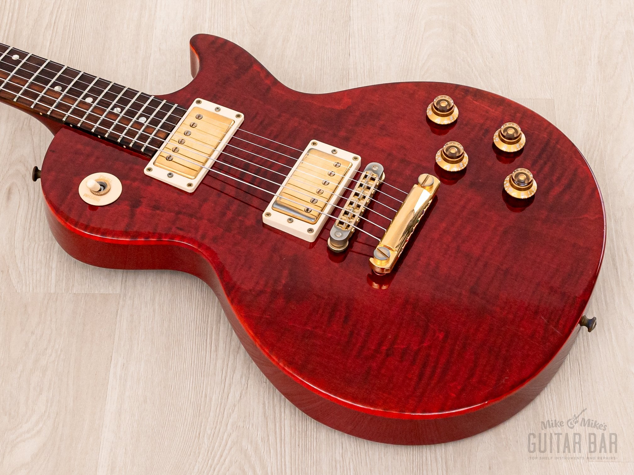 2001 Gibson Les Paul Junior Special Plus Flame Top Transparent Red w/ Gold Hardware, Case & Hangtag