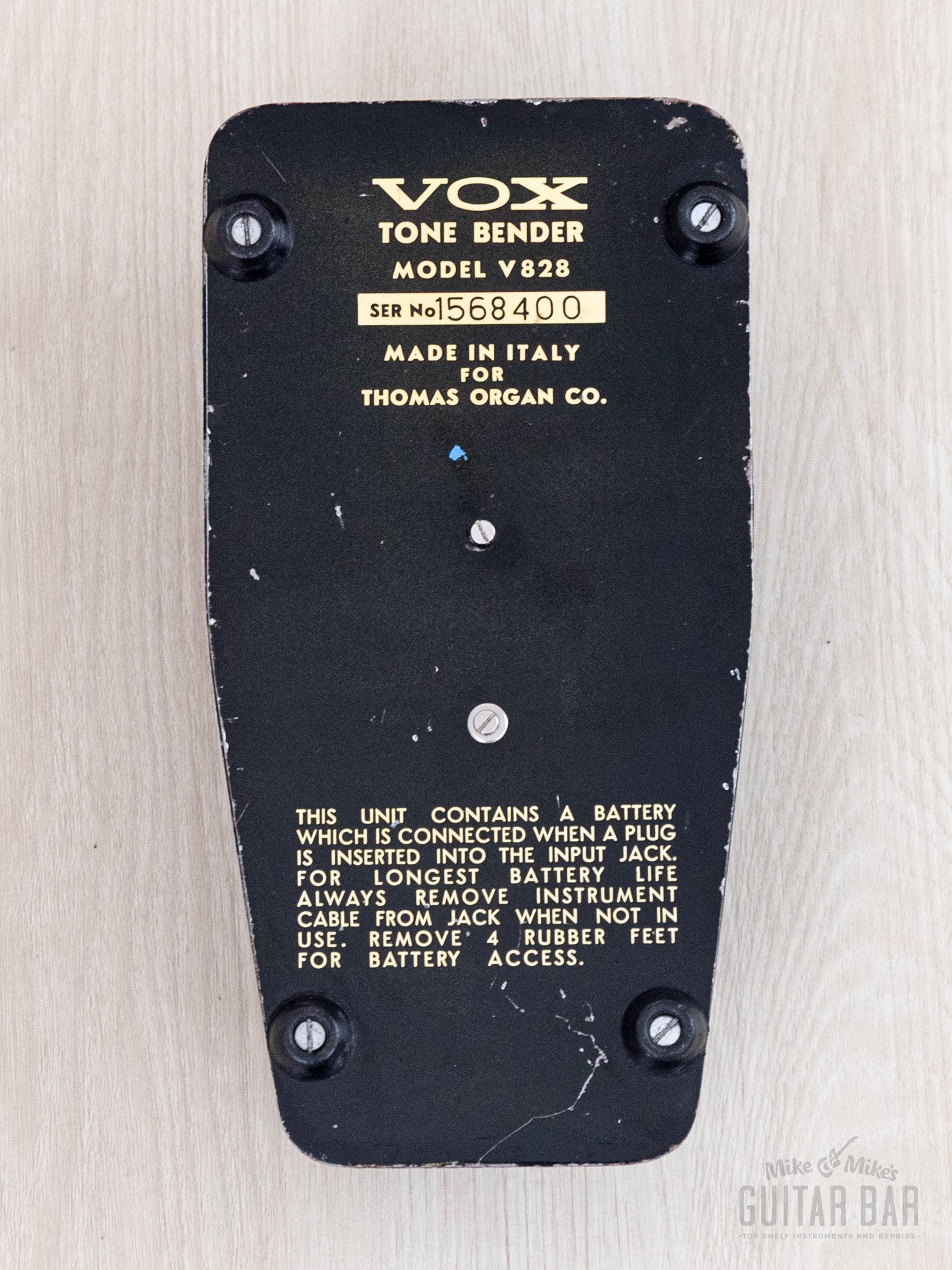 1968 Vox Tone Bender V828 Germanium Fuzz Vintage Guitar Effects Pedal