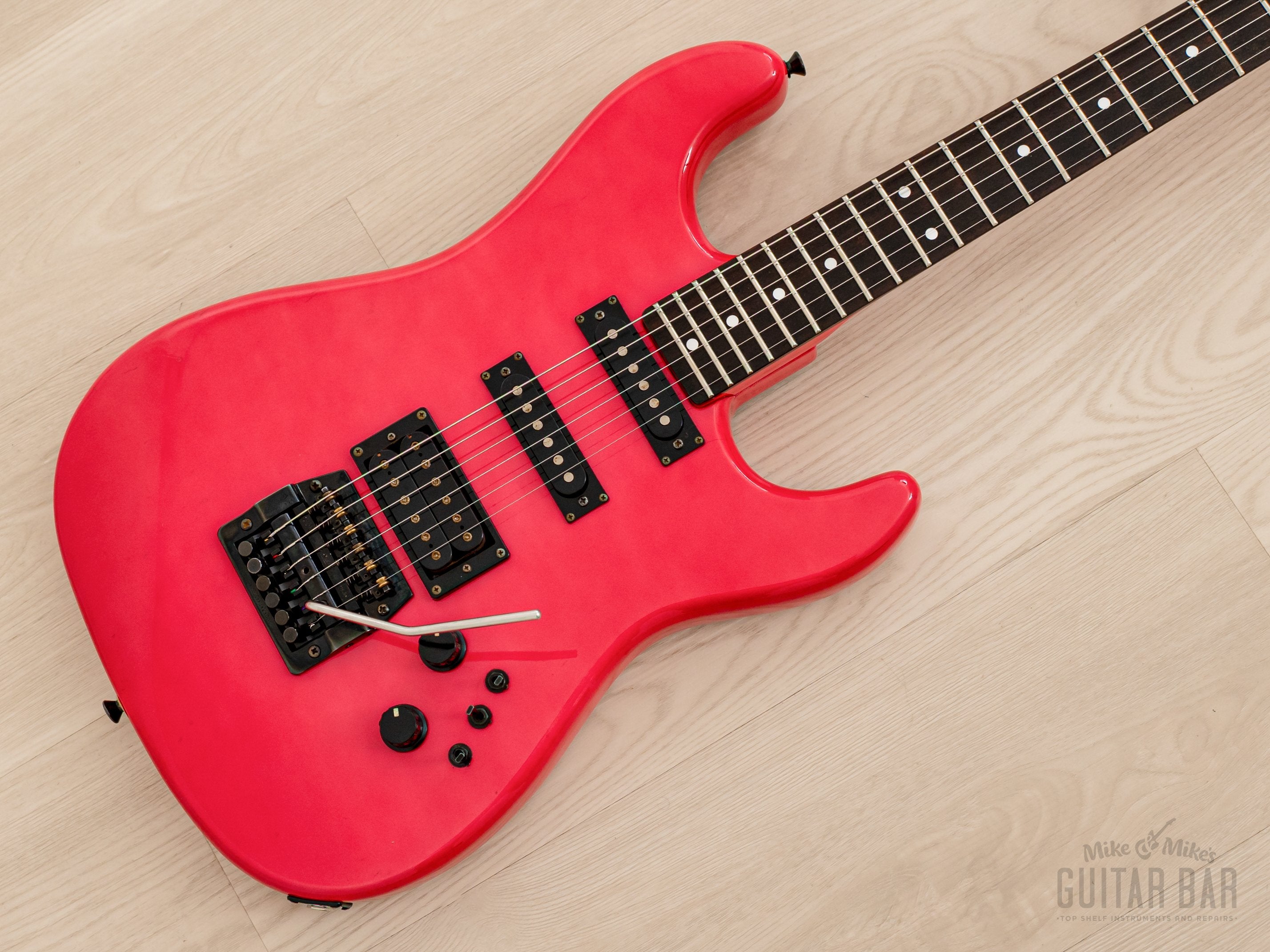 1985 B.C. Rich NJ Series ST-III SSH Superstrat Fluorescent Pink w/ Kahler Flyer, Nagoya Japan