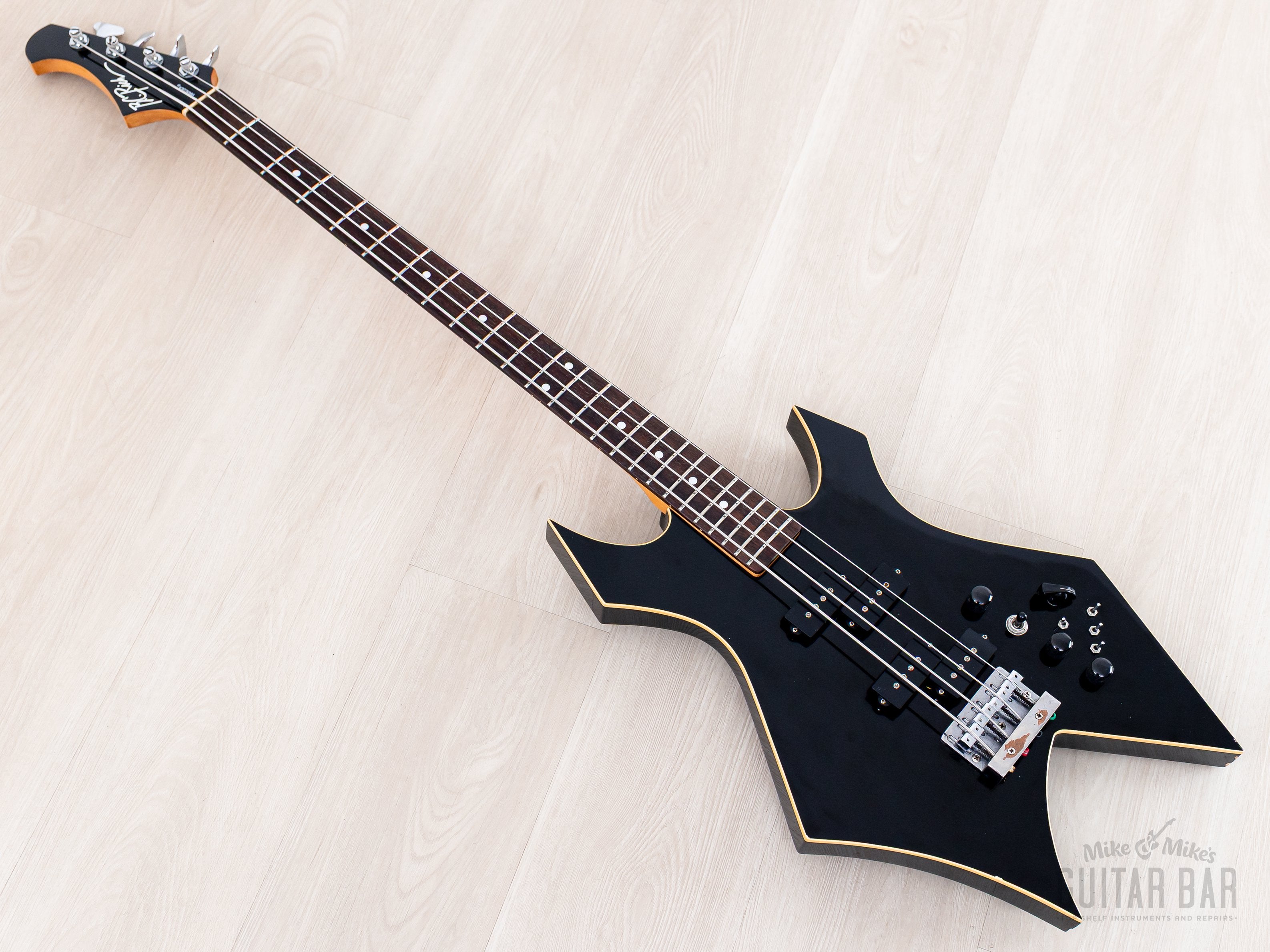 B.C. Rich Warlock 4弦エレキベース ブラック 1987 B.C. Rich NJ Series Warlock Bass Black w/ Active Electronics, Jap