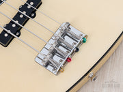 2011 Fender Aerodyne Jazz Bass PJ Vintage White, bridge and bridge pickup close-up