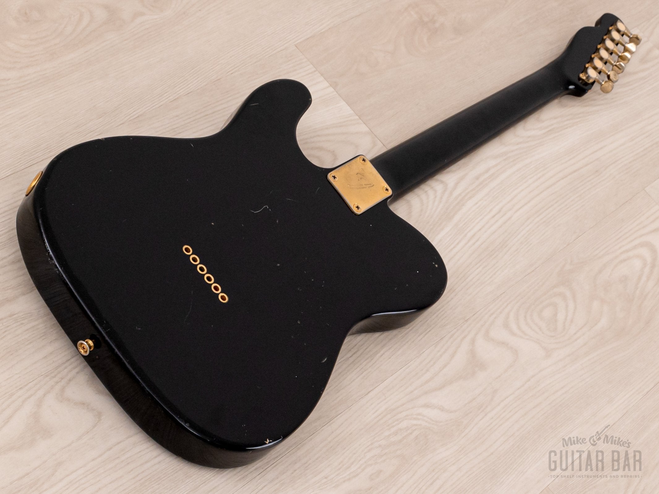 1988 Fender Telecaster TLG60-80 Vintage Guitar Black w/ Gold Hardware & Case, Japan MIJ Fujigen