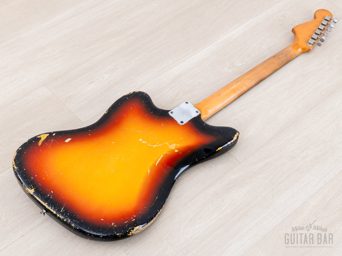 1965 Jazzmaster Sunburst back, angled view